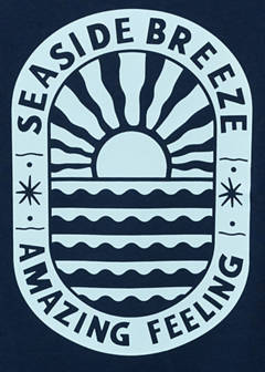 T-shirt with print drawing — Dark Navy 7