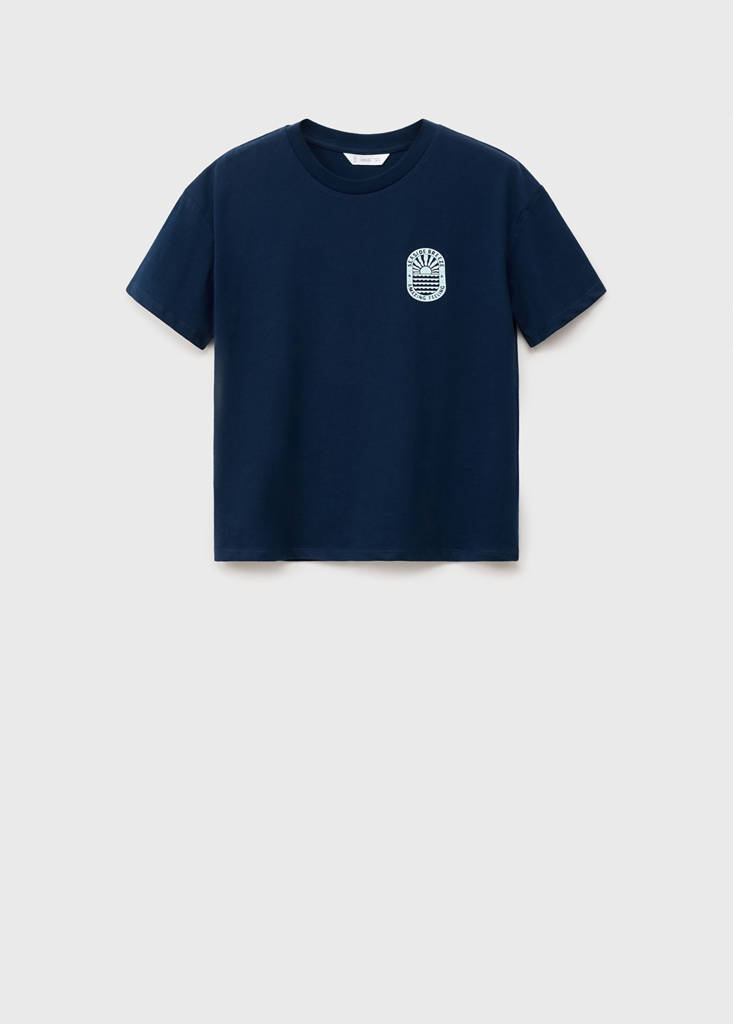 T-shirt with print drawing — Dark Navy