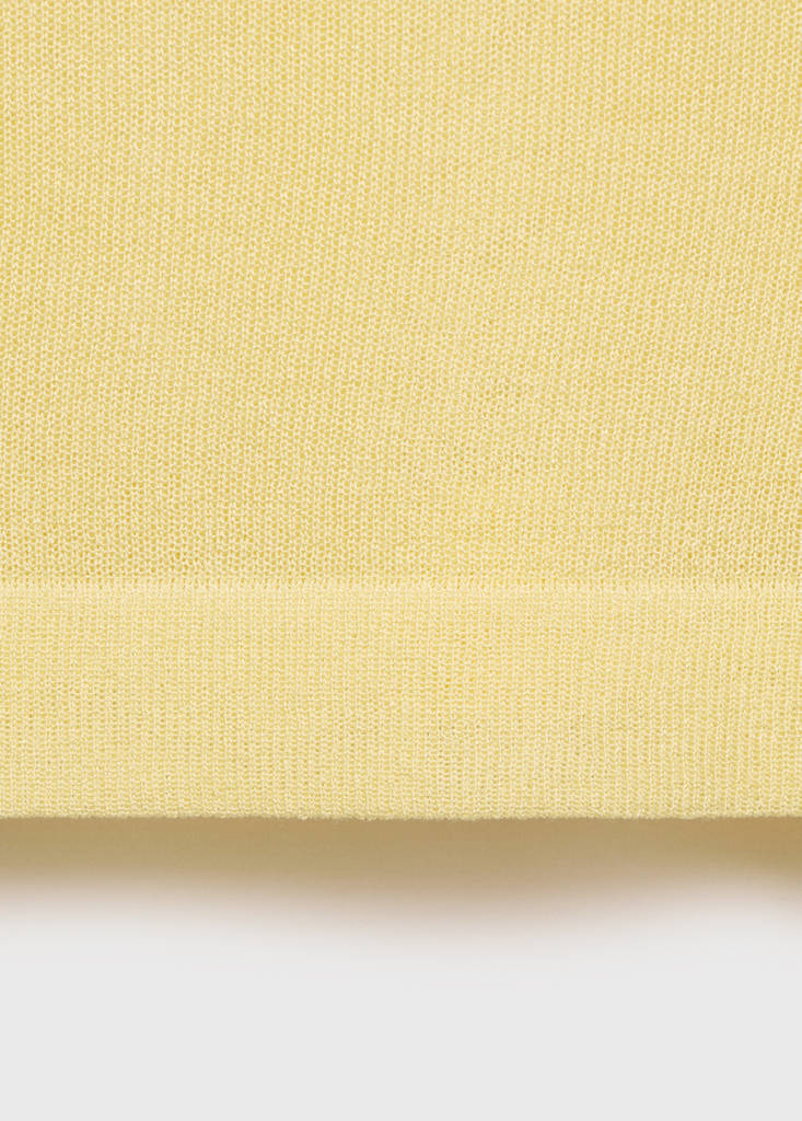 Sleeveless knitted top — Yellow