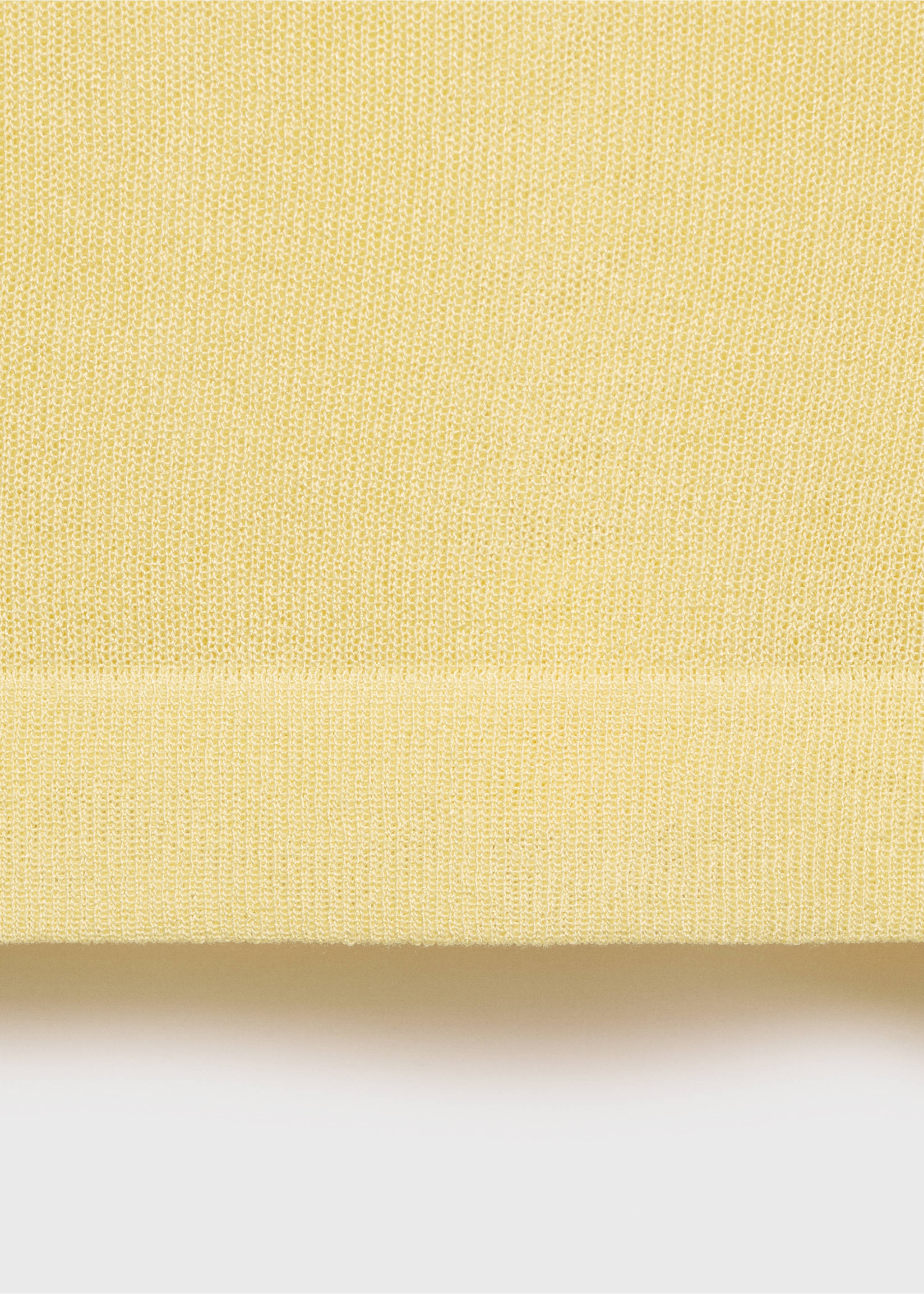 Sleeveless knitted top - Details of the article 0, Yellow. Ref: 87024791-00.