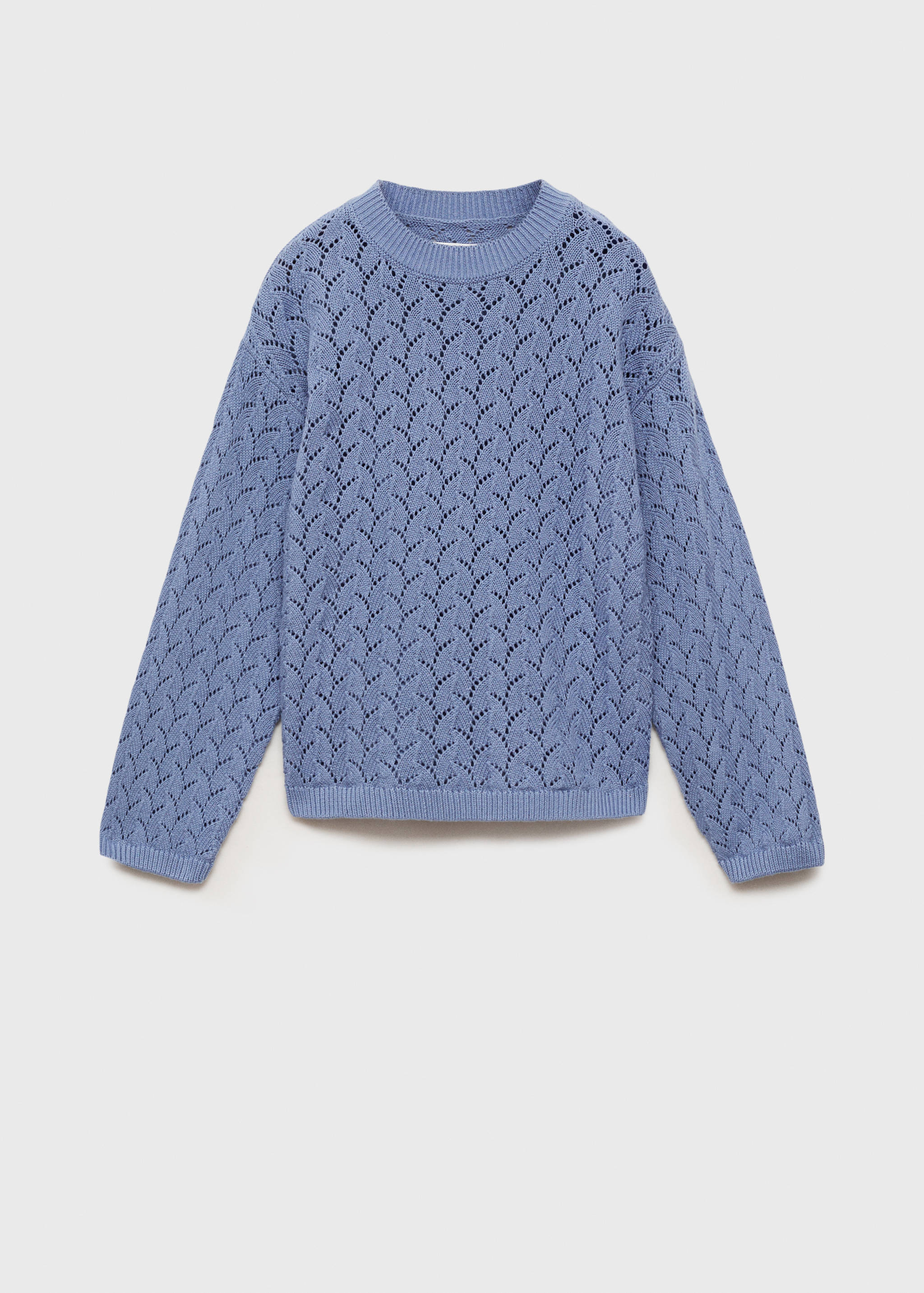 بلوفر بحياكة مخرمة - منتج دون نموذج