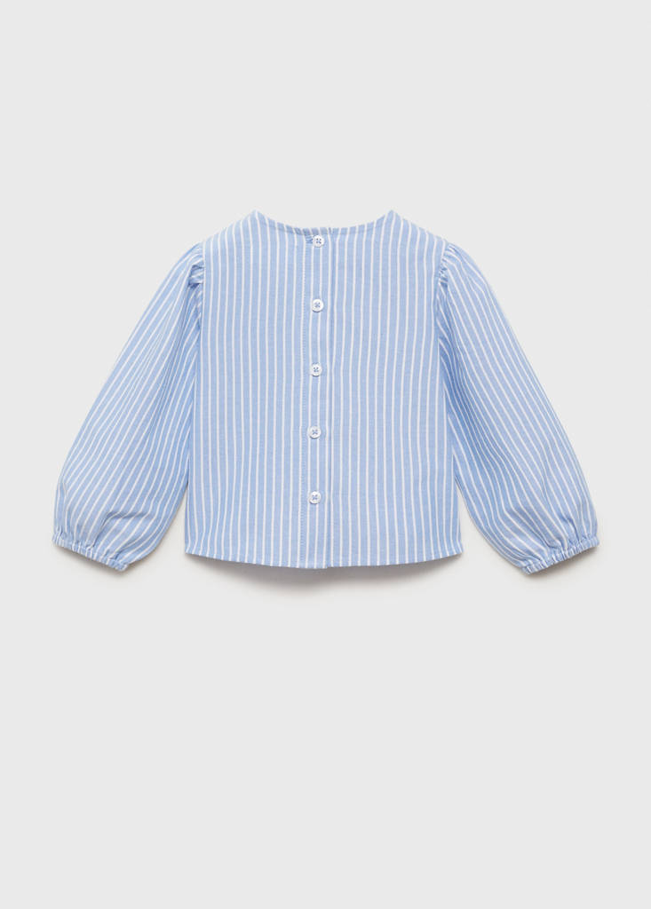Striped cotton blouse — Indigo Blue