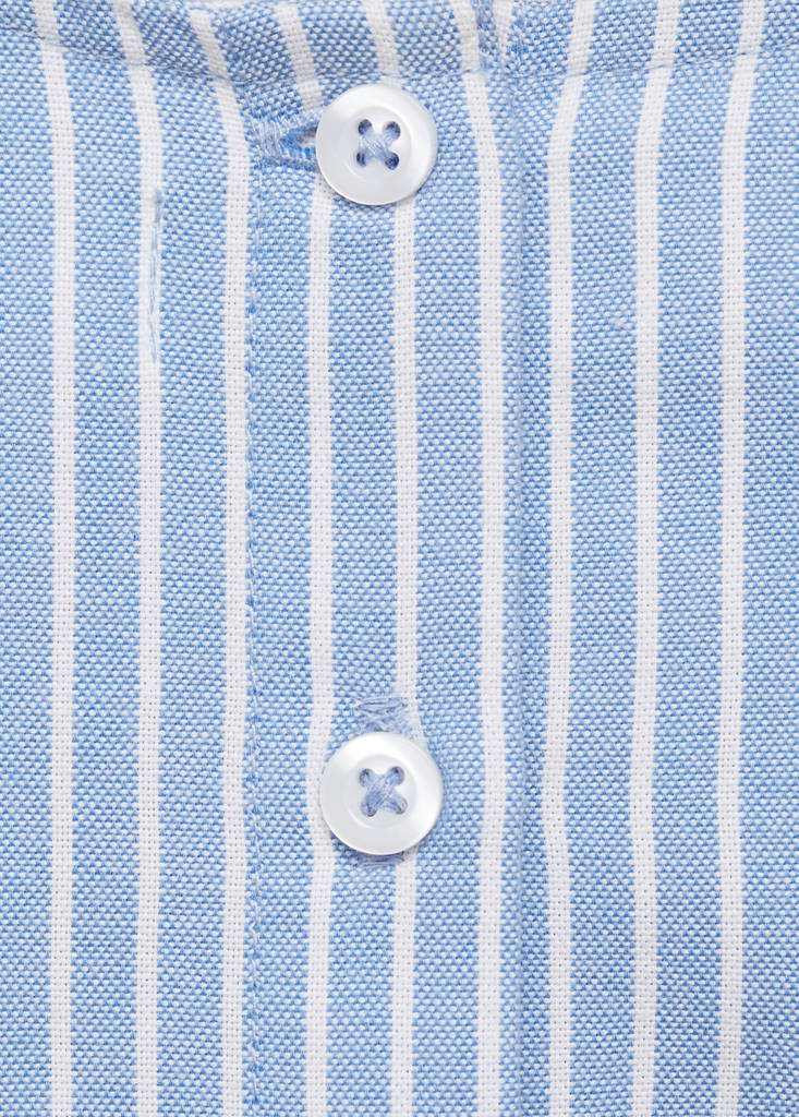 Striped cotton blouse — Indigo Blue