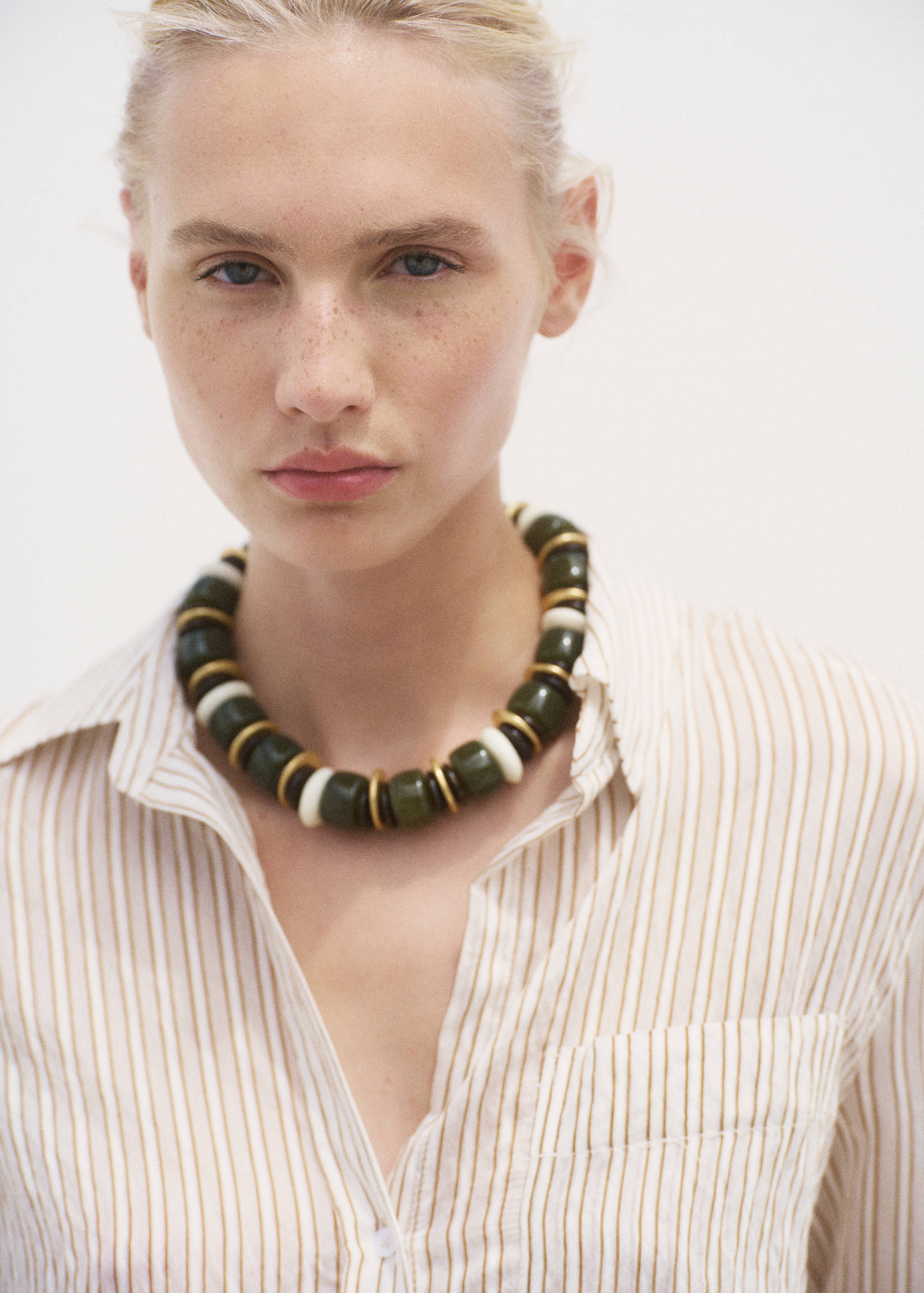 Semi-transparent striped shirt - Details of the article 1