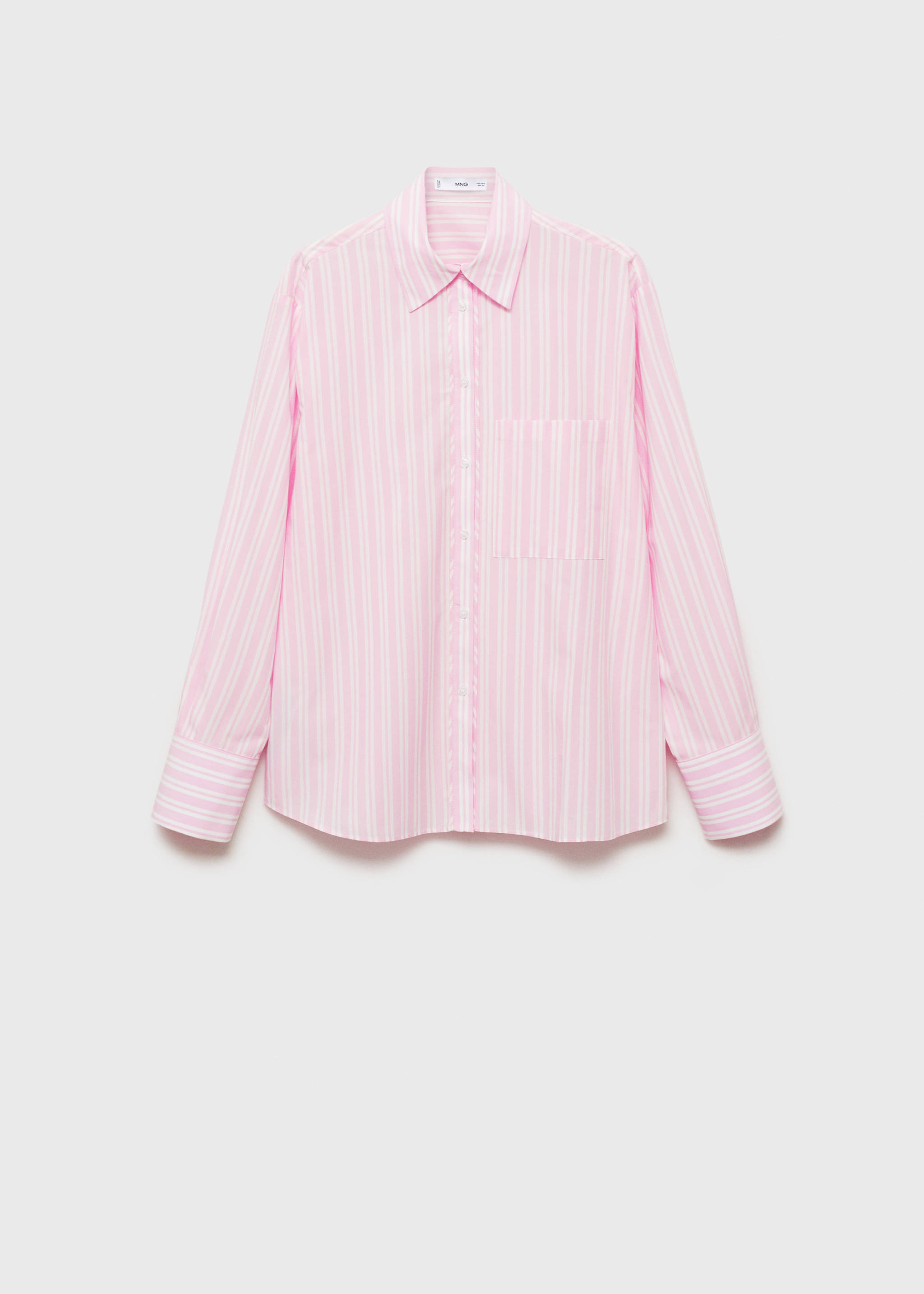 스트라이프 스트레이트 셔츠 - 모델 없는 상품