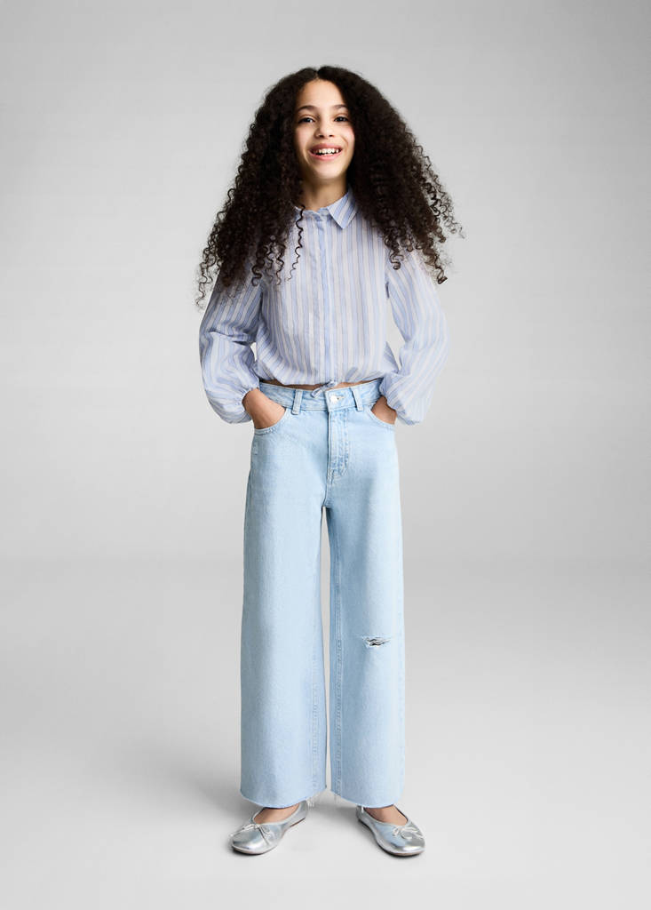 Shirt with adjustable waist — Blue