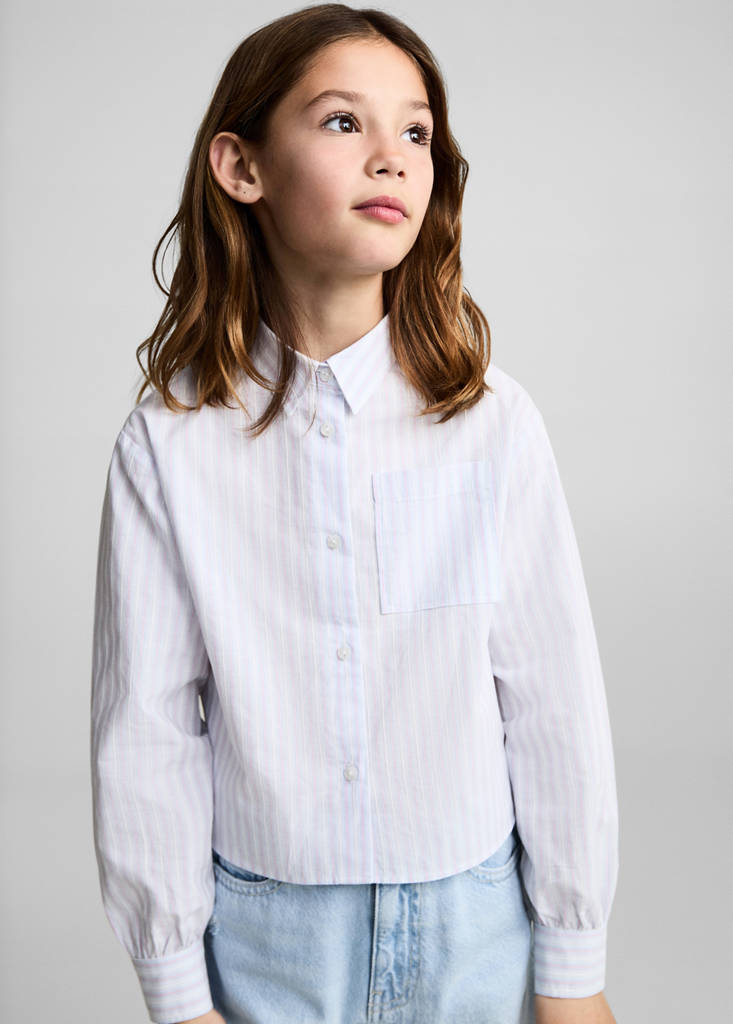 Pocket striped shirt — Sky Blue