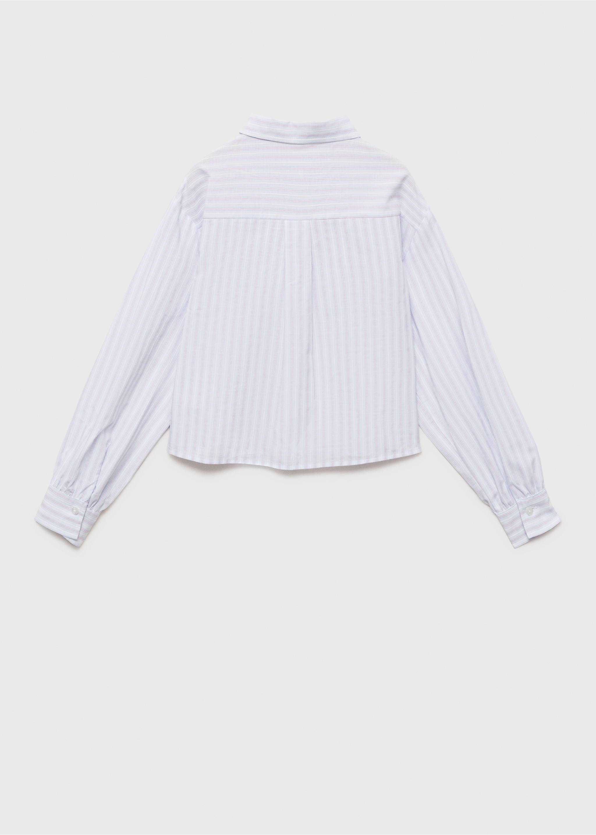Pocket striped shirt - Reverse of the article, Sky Blue. Ref: 87024808-00.