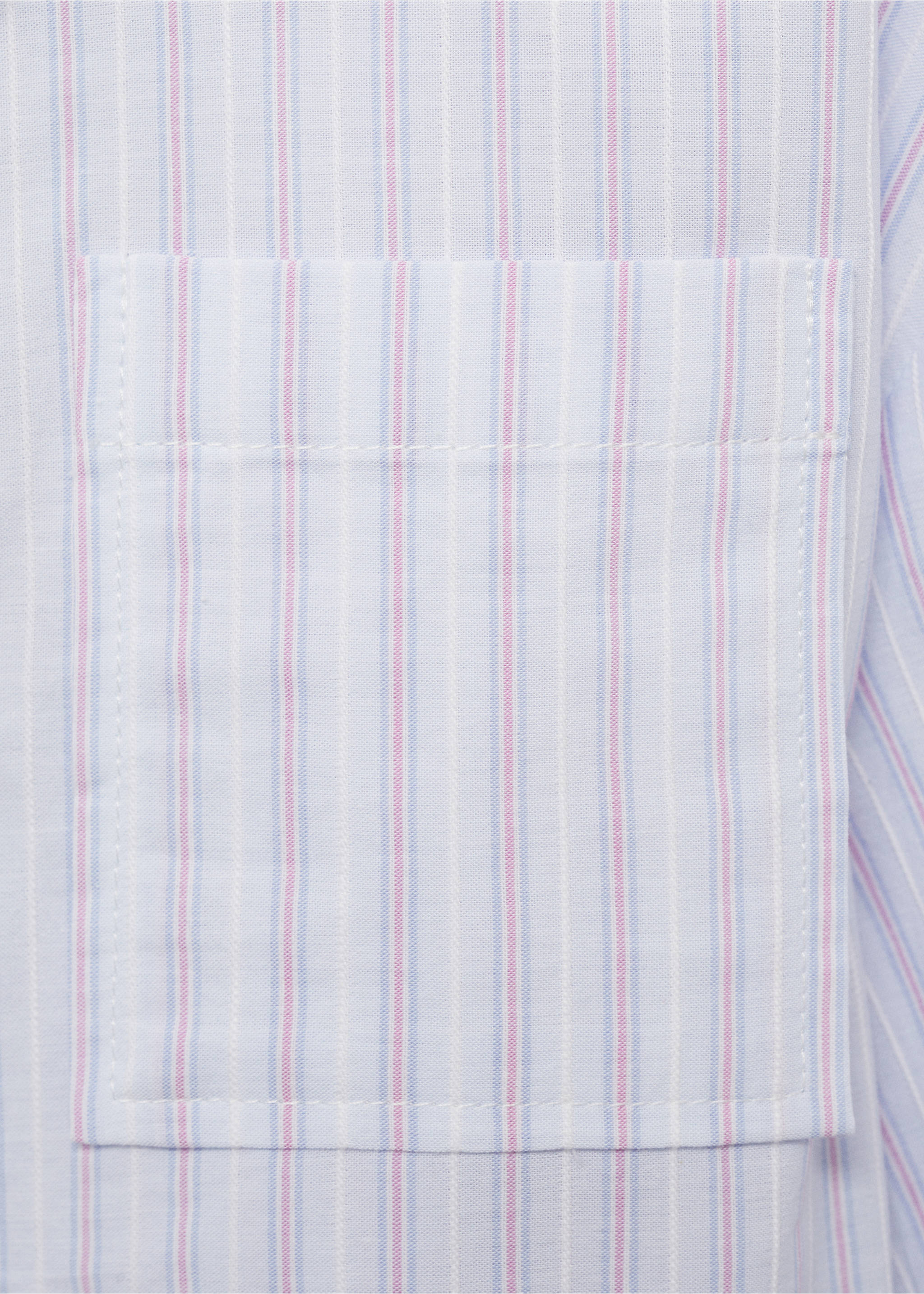 Pocket striped shirt - Details of the article 0, Sky Blue. Ref: 87024808-00.