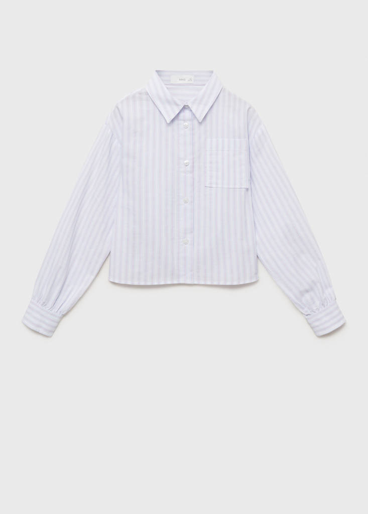 Pocket striped shirt — Sky Blue