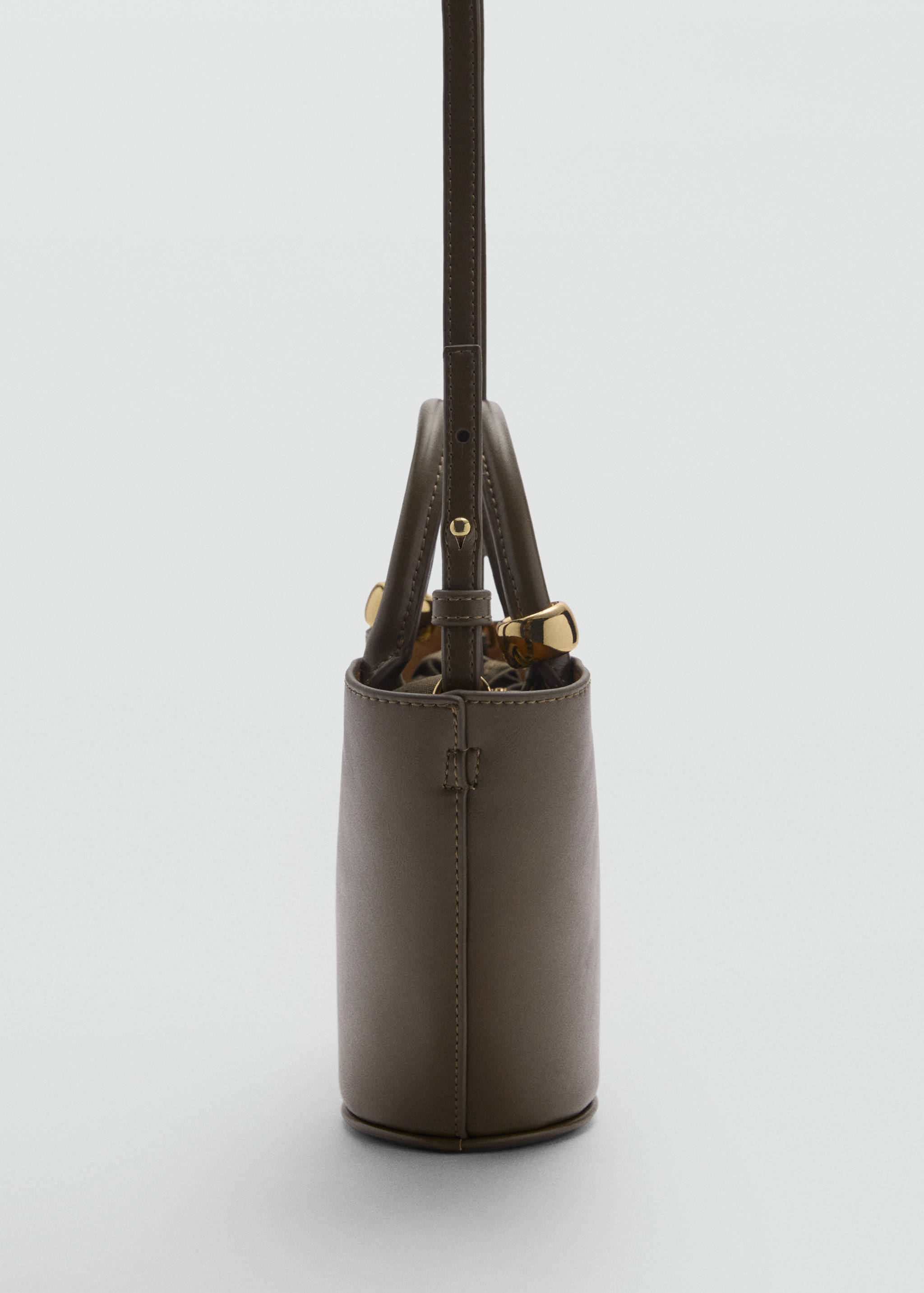 Mini shopper bag with metallic detail - Details of the article 1