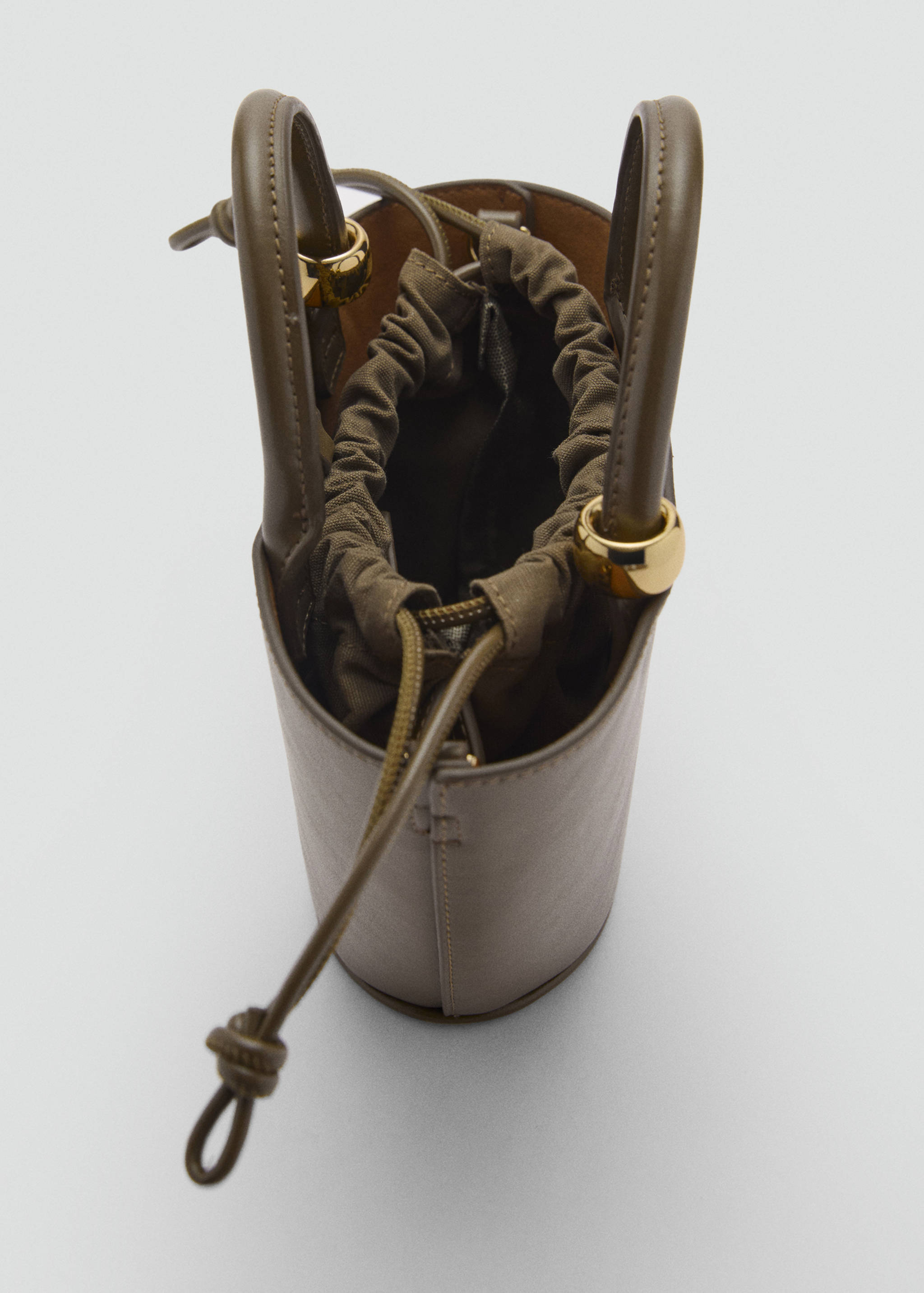 Mini shopper bag with metallic detail - Details of the article 2