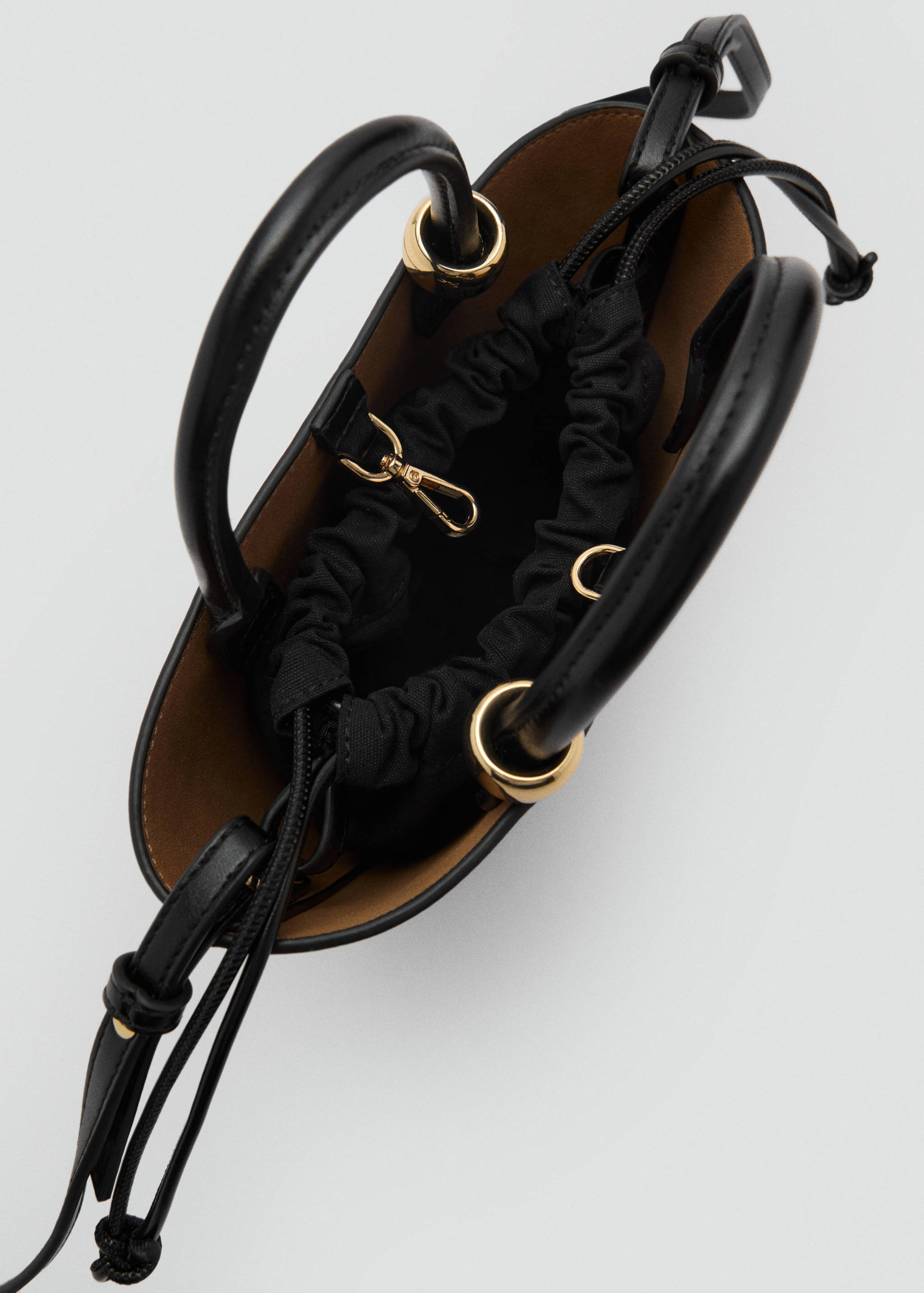 Mini shopper bag with metallic detail - Details of the article 2