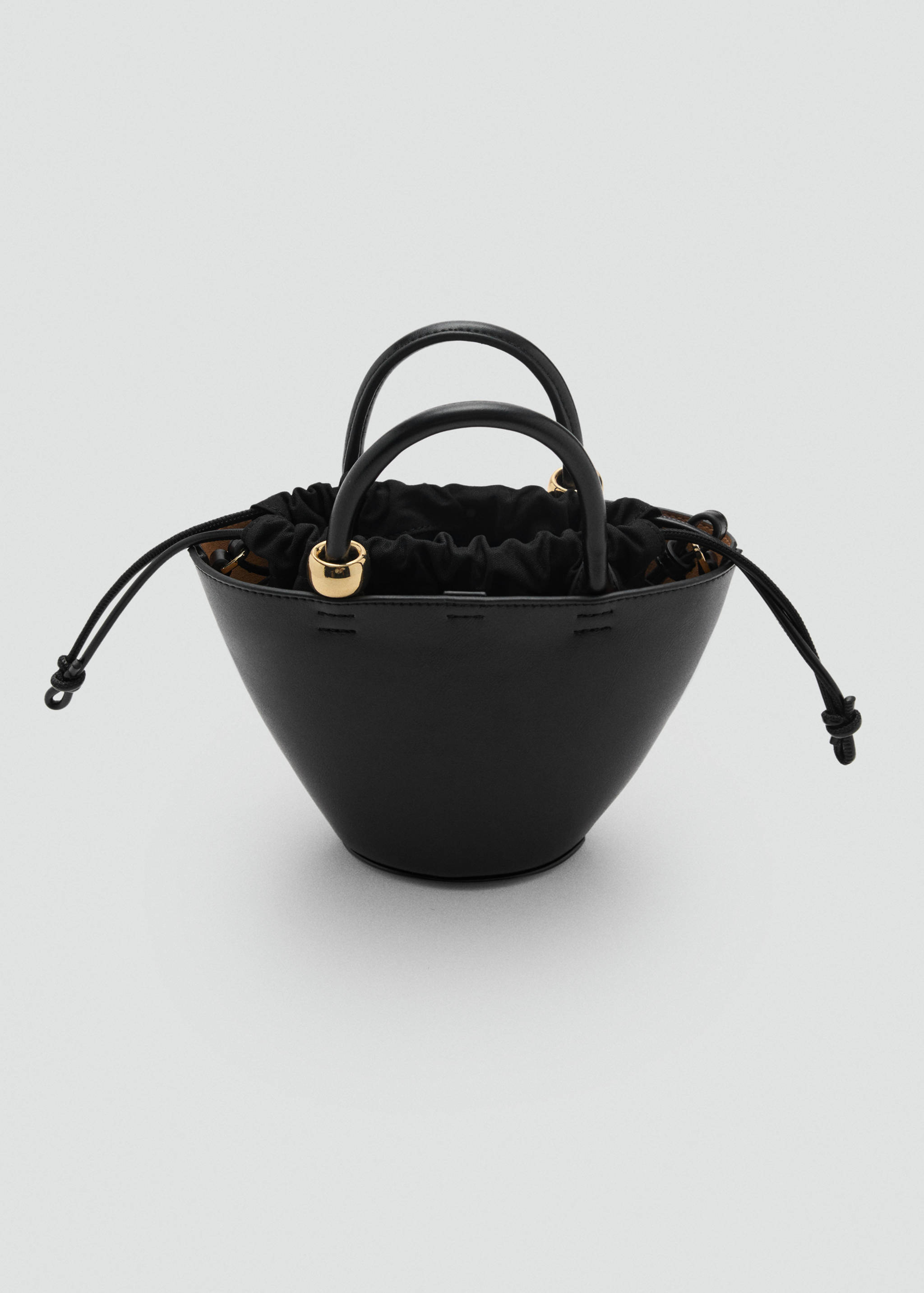 Mini shopper bag with metallic detail - Details of the article 3