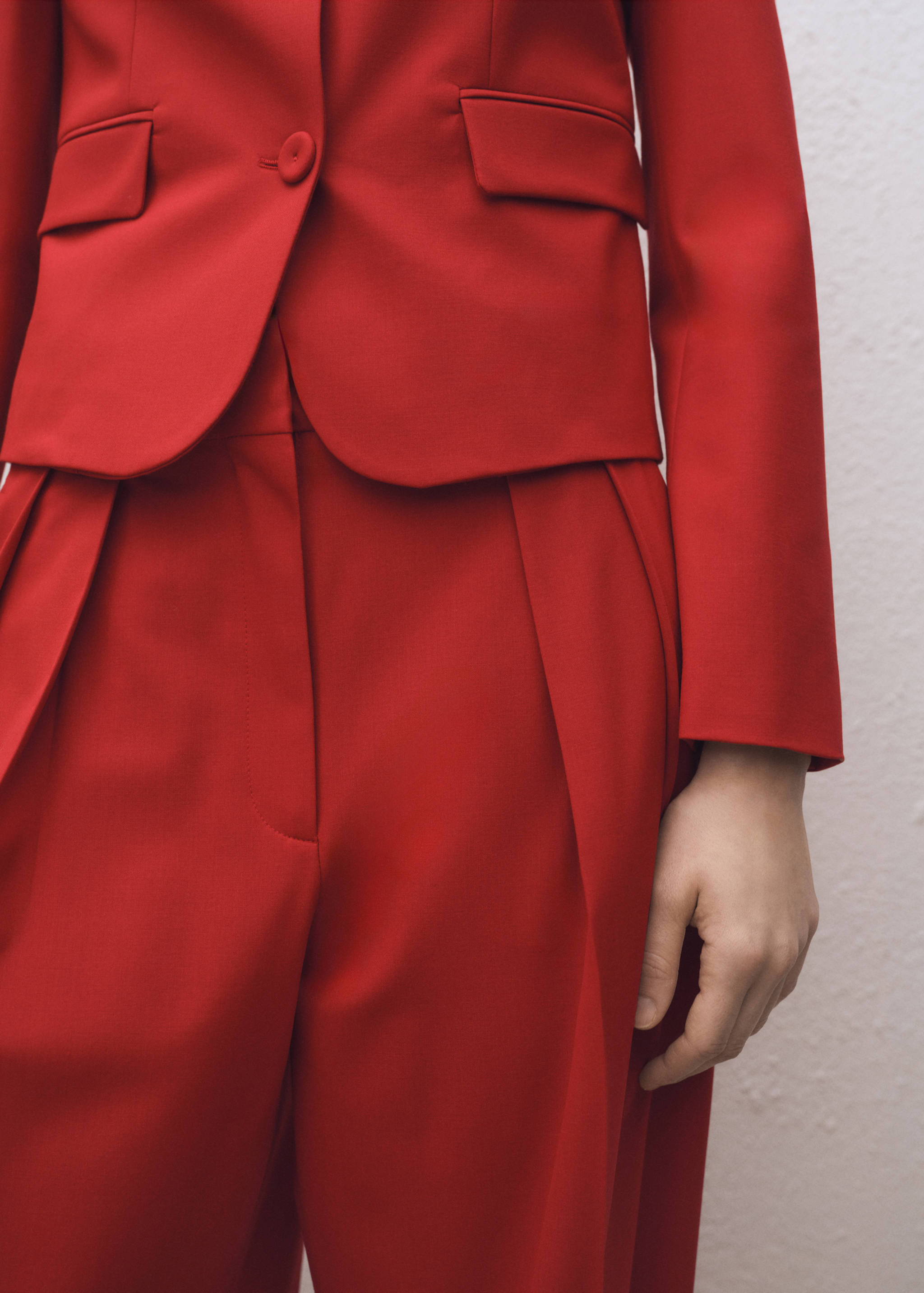 Wideleg-Anzughose aus Wollgemisch - Detail des Artikels 2