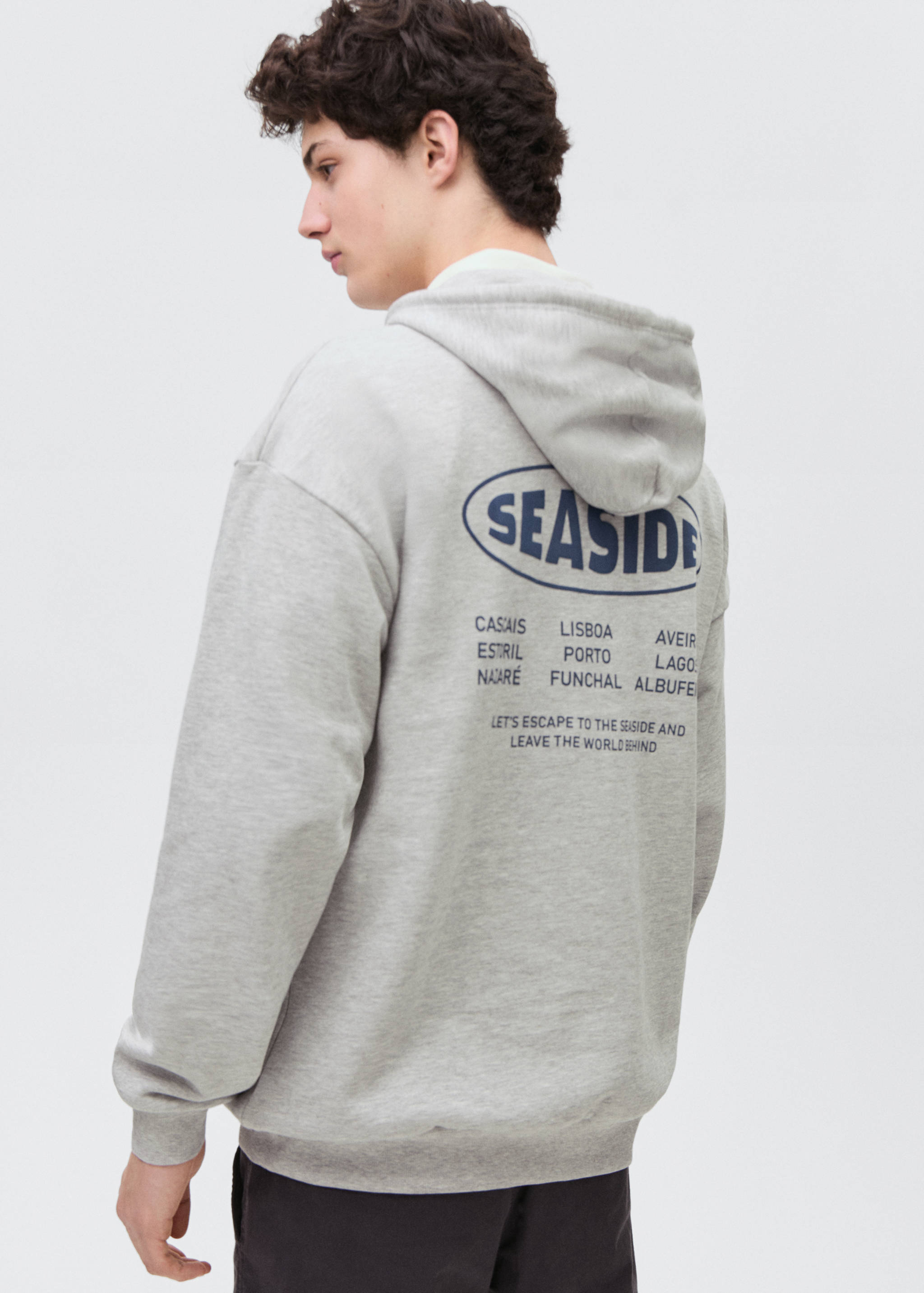 Printed cotton sweatshirt - Reverse of the article