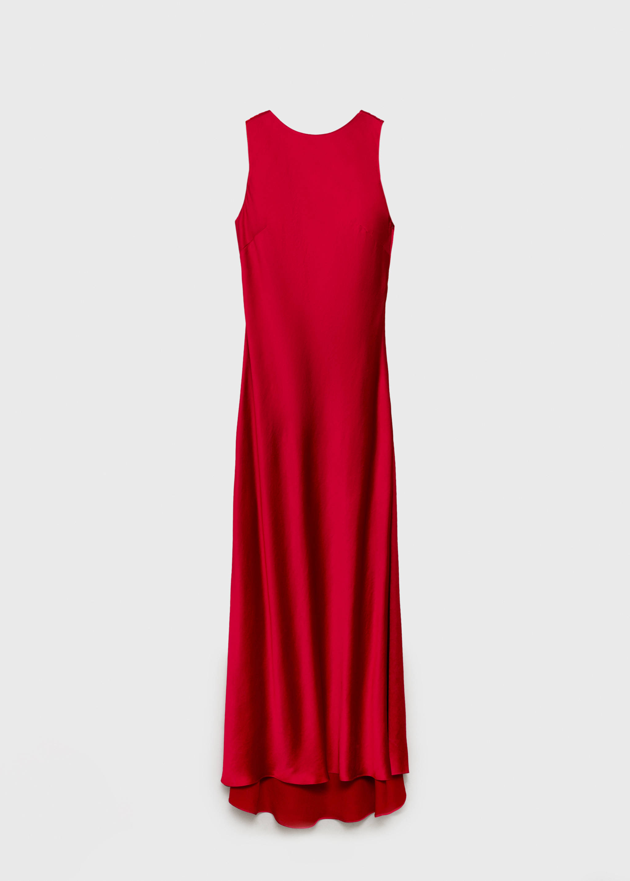 Open-back satin-effect dress - Article without model