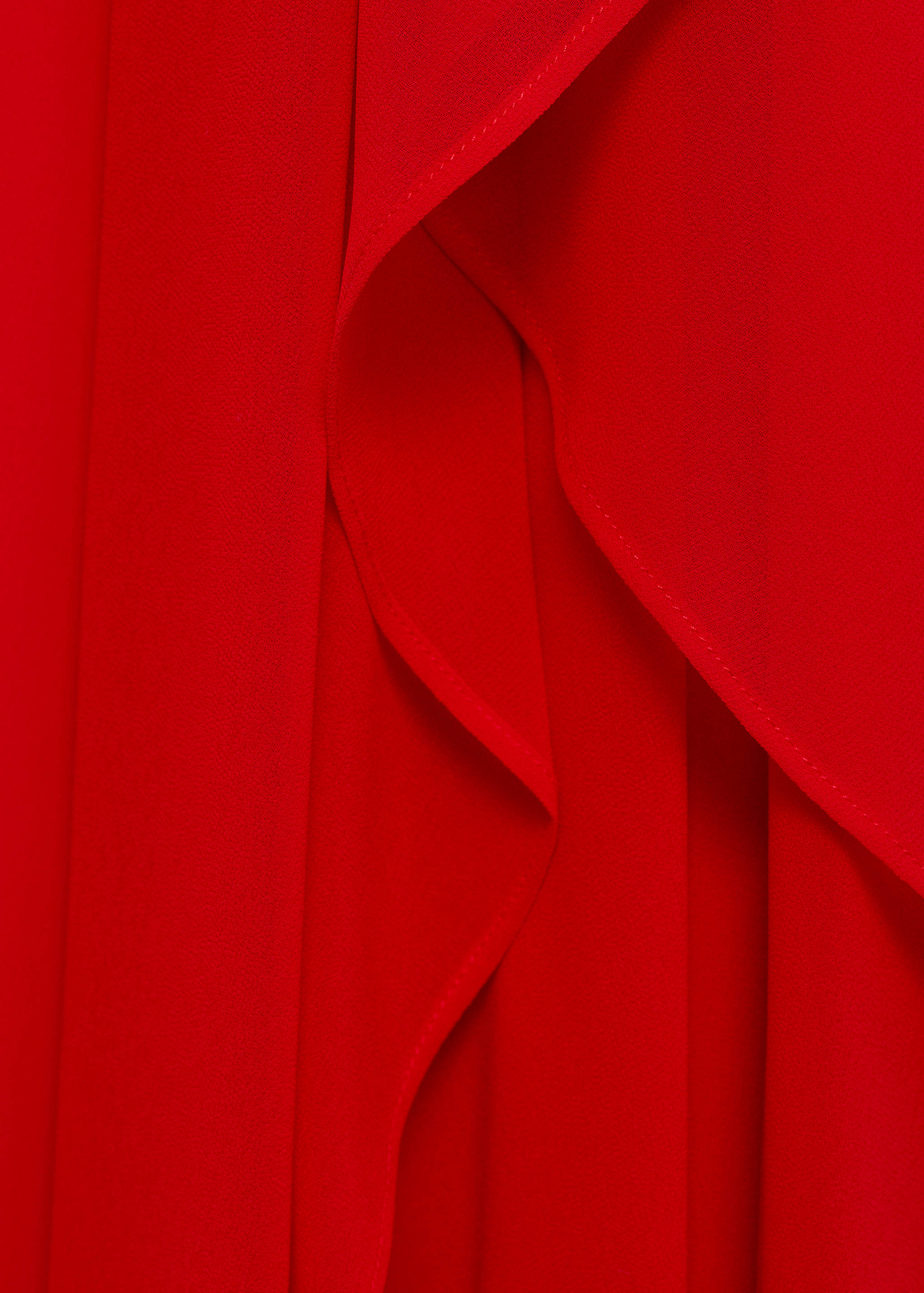 Asymmetrical dress with flared sleeves - Details of the article 0