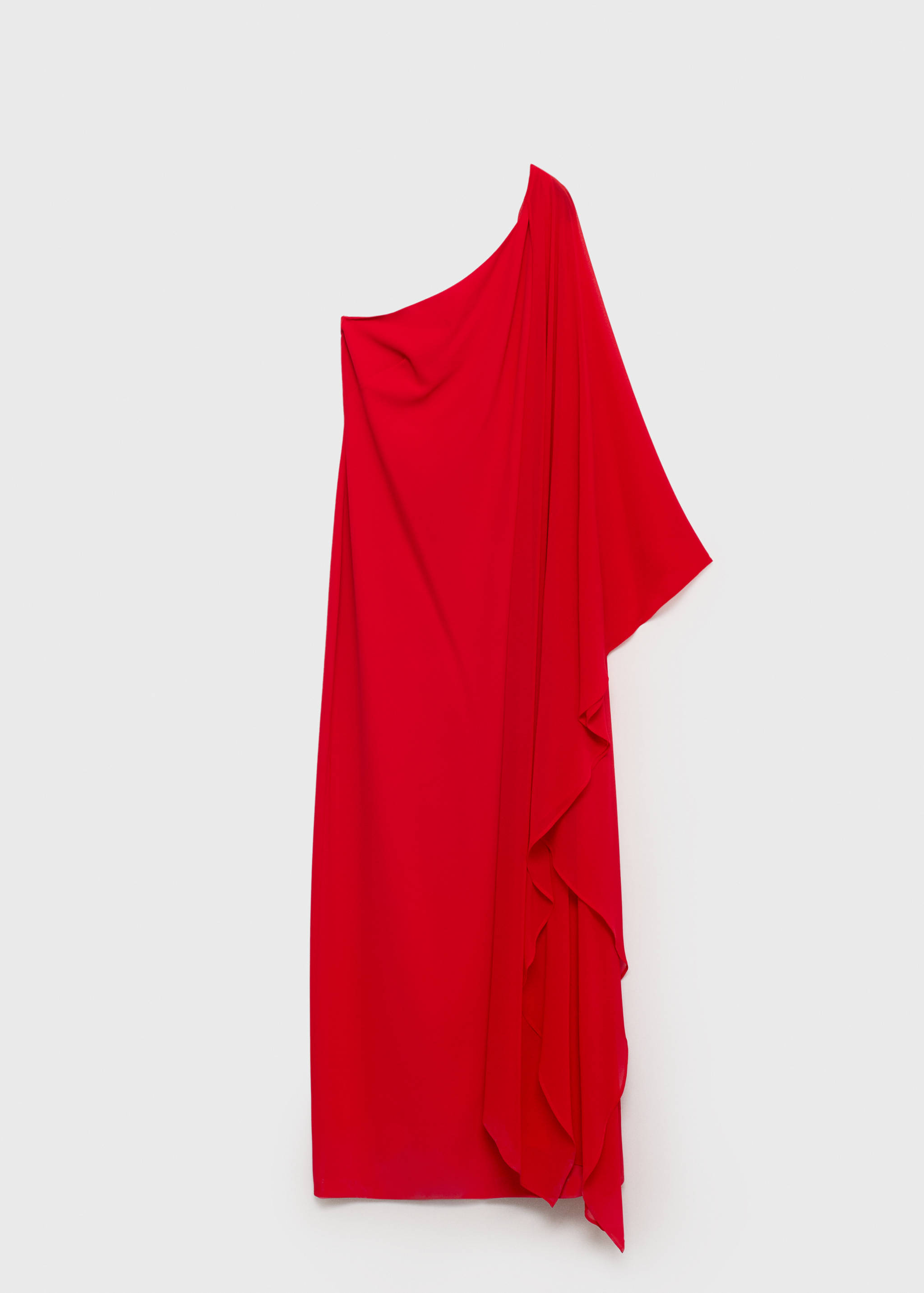 Asymmetrical dress with flared sleeves - Article without model