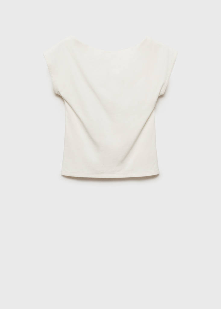 T-shirt with open back — Off White