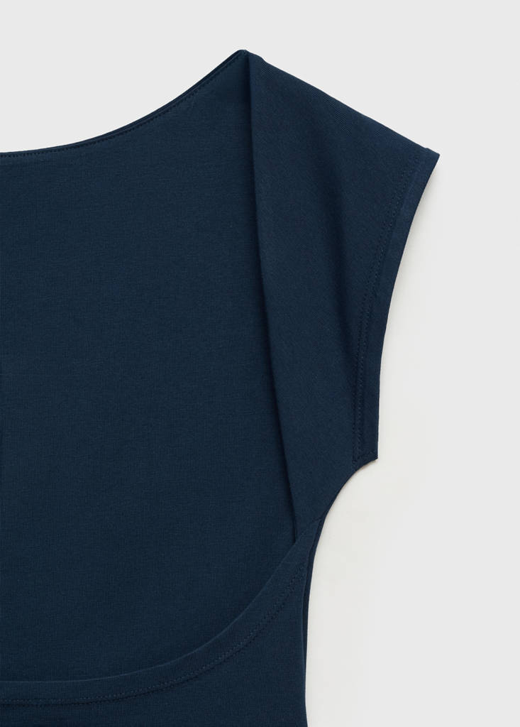 T-shirt with open back — Dark Navy