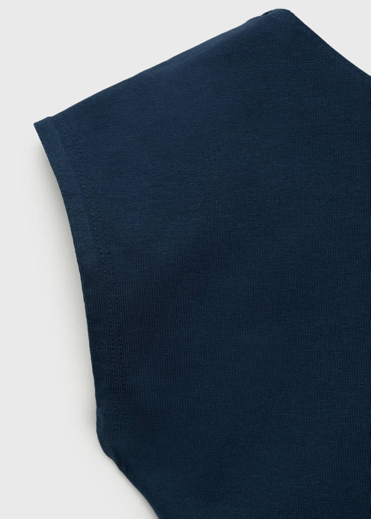 T-shirt with open back — Dark Navy