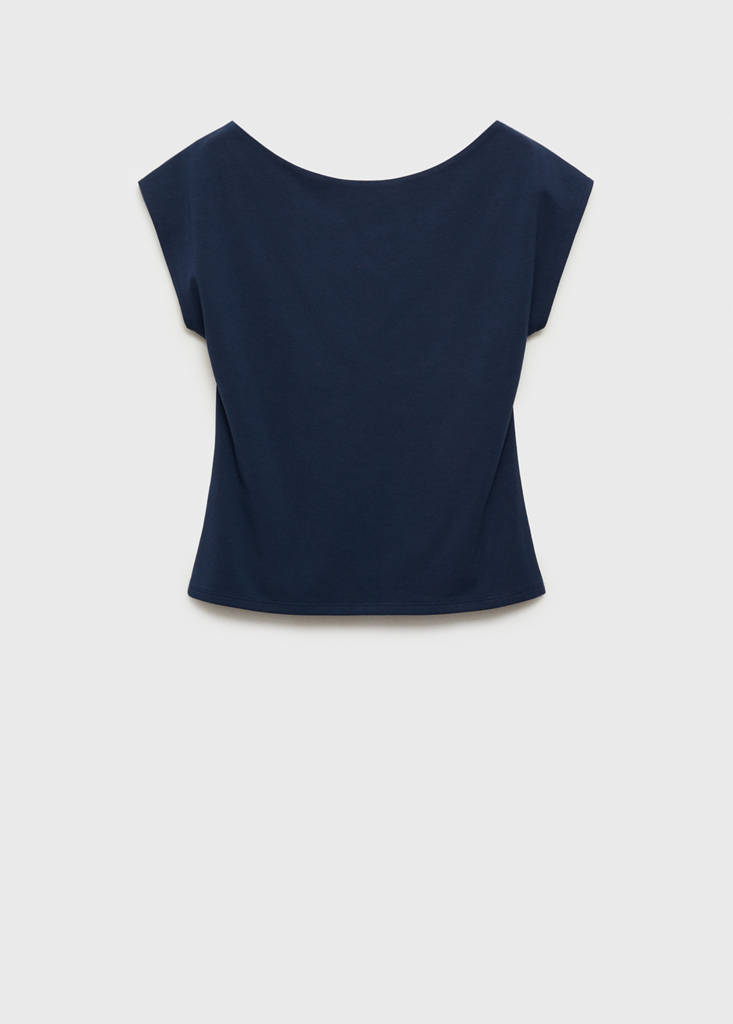 T-shirt with open back — Dark Navy