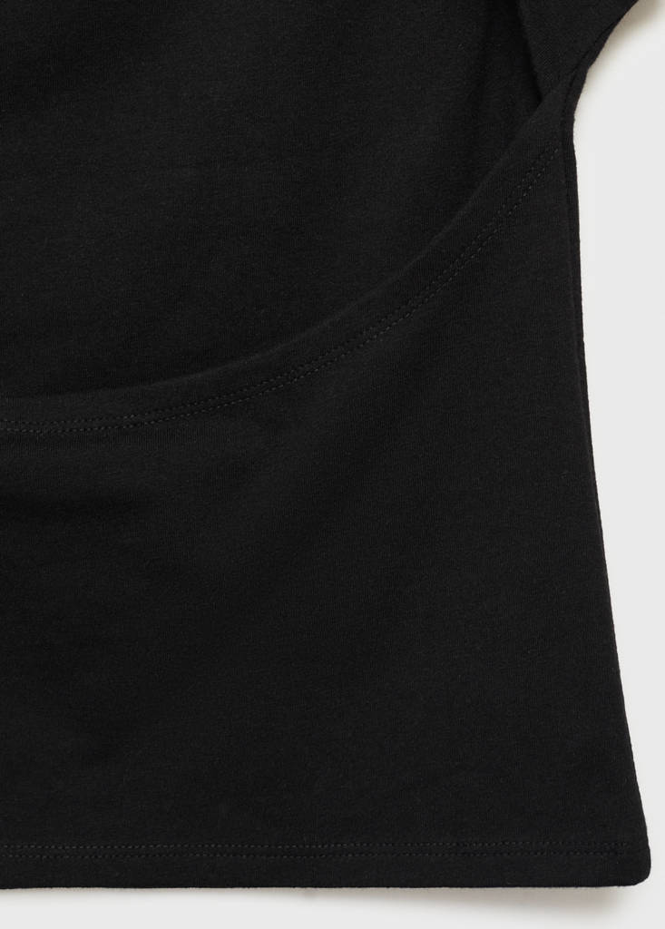 T-shirt with open back — Black