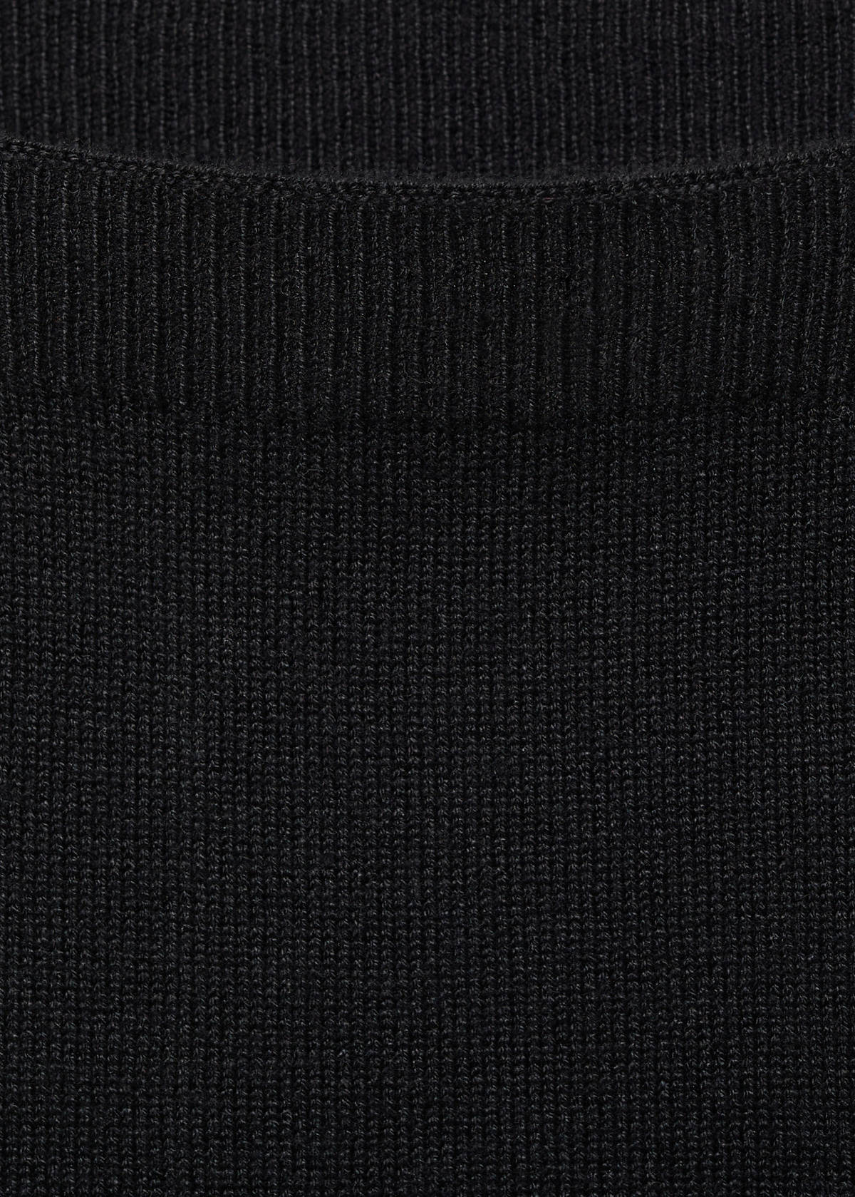Openwork details knit top — Black