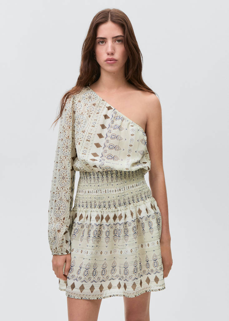 Short asymmetrical dress — Mint Green