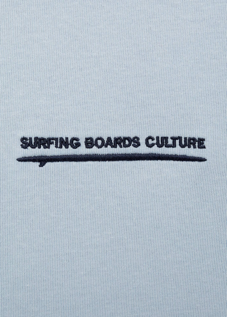Printed cotton-blend T-shirt — Sky Blue