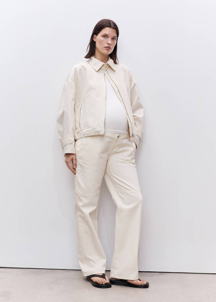 Maternity wide leg jeans — Off White
