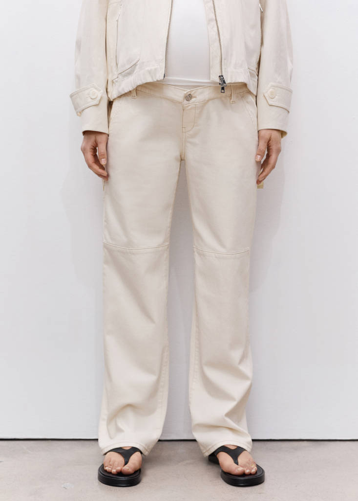 Maternity wide leg jeans — Off White
