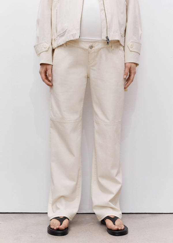 Maternity wide leg jeans — Off White