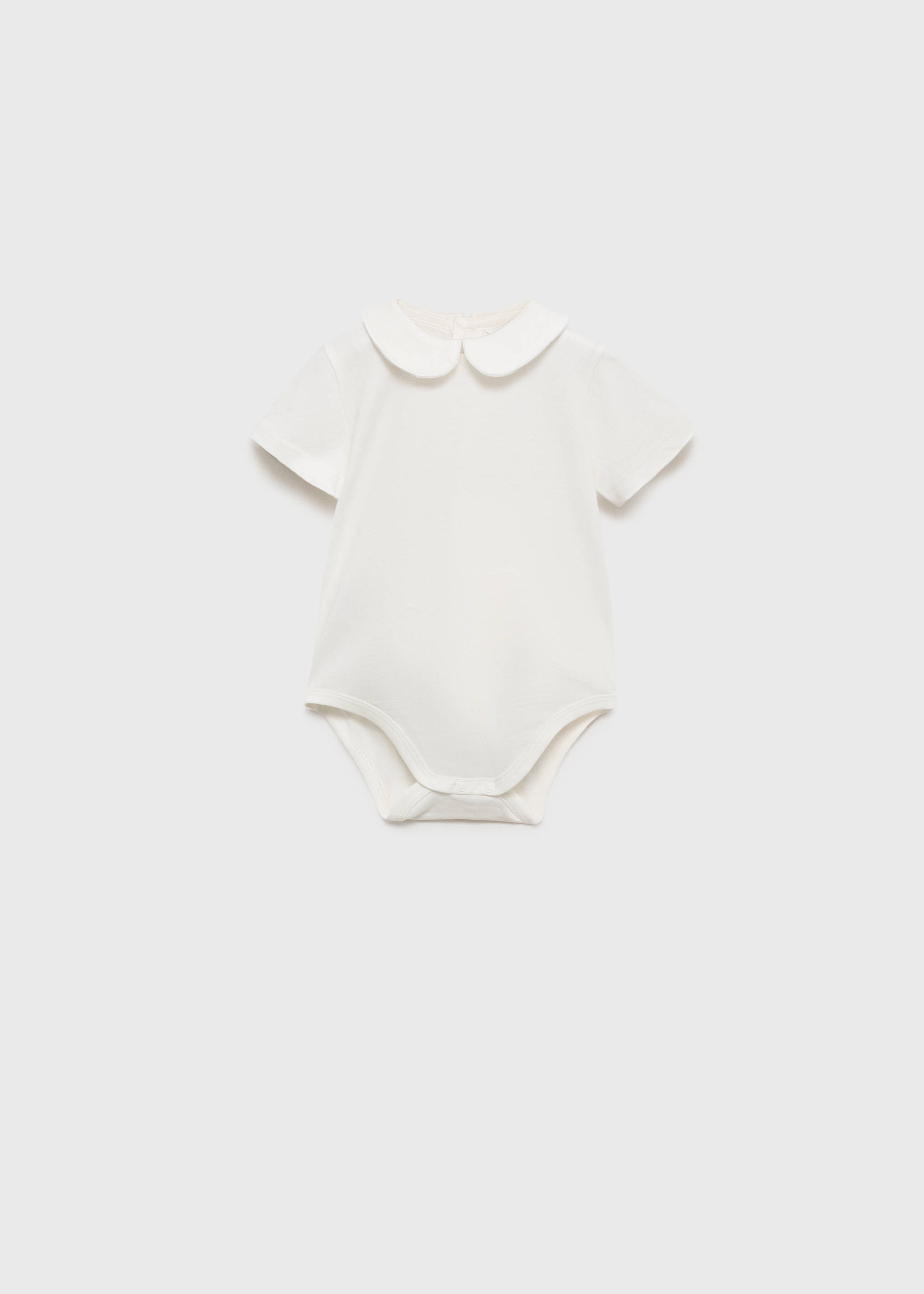 Cotton bodysuit with Peter Pan collar - Article without model
