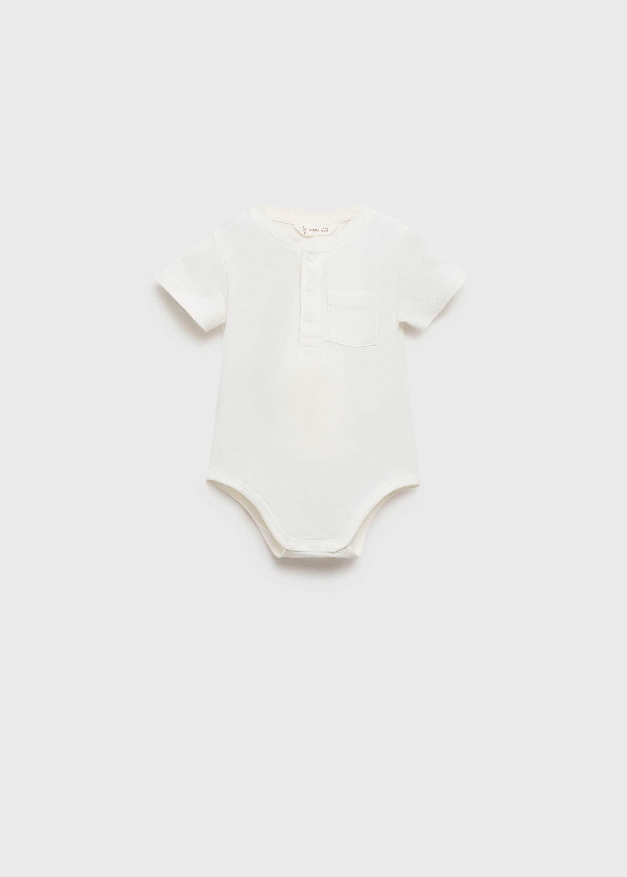 Cotton bodysuit with mao collar - Article without model