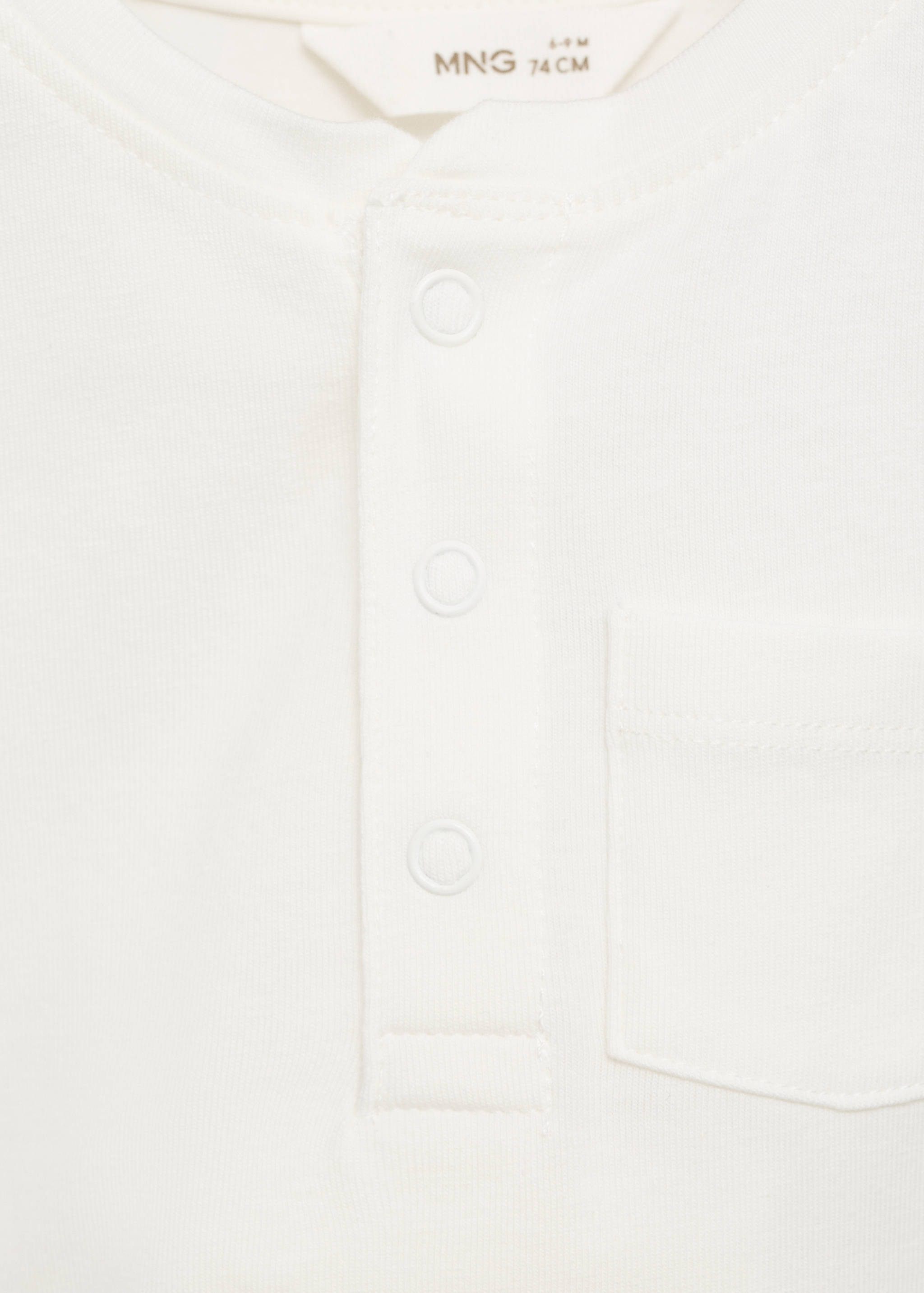 Cotton bodysuit with mao collar - Details of the article 8