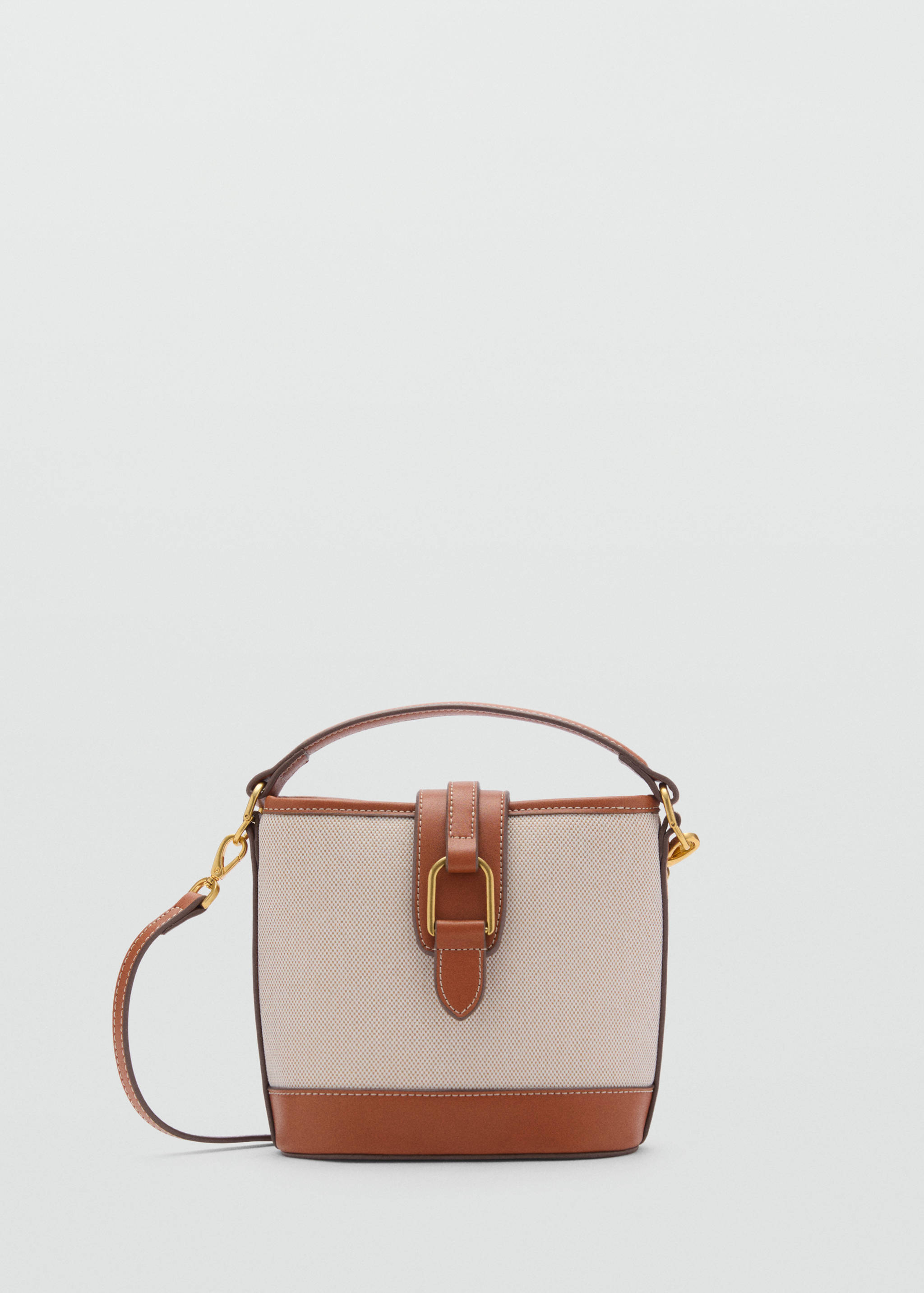 Contrasting canvas bucket bag - Article without model