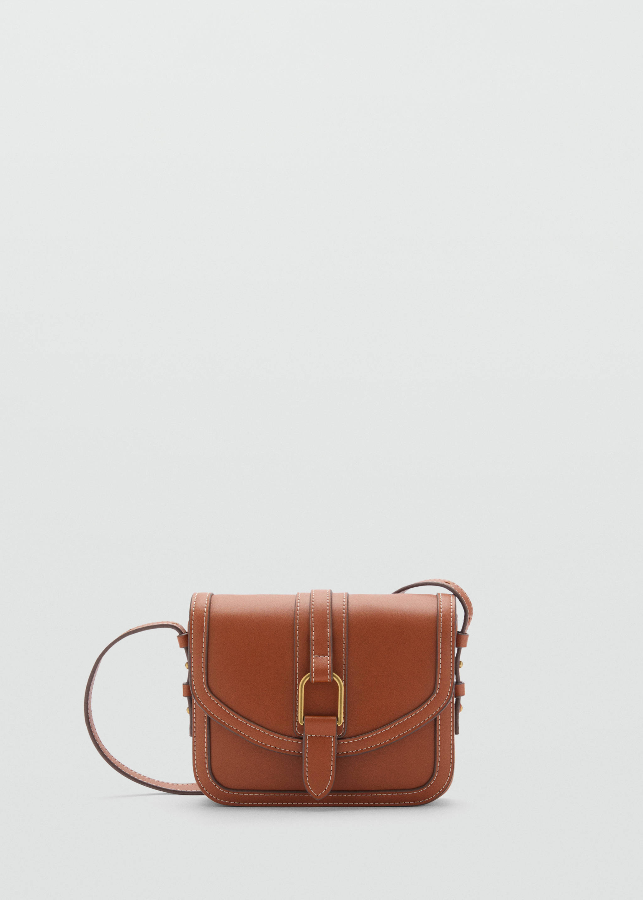 Faux-leather shoulder bag with buckle - Article without model