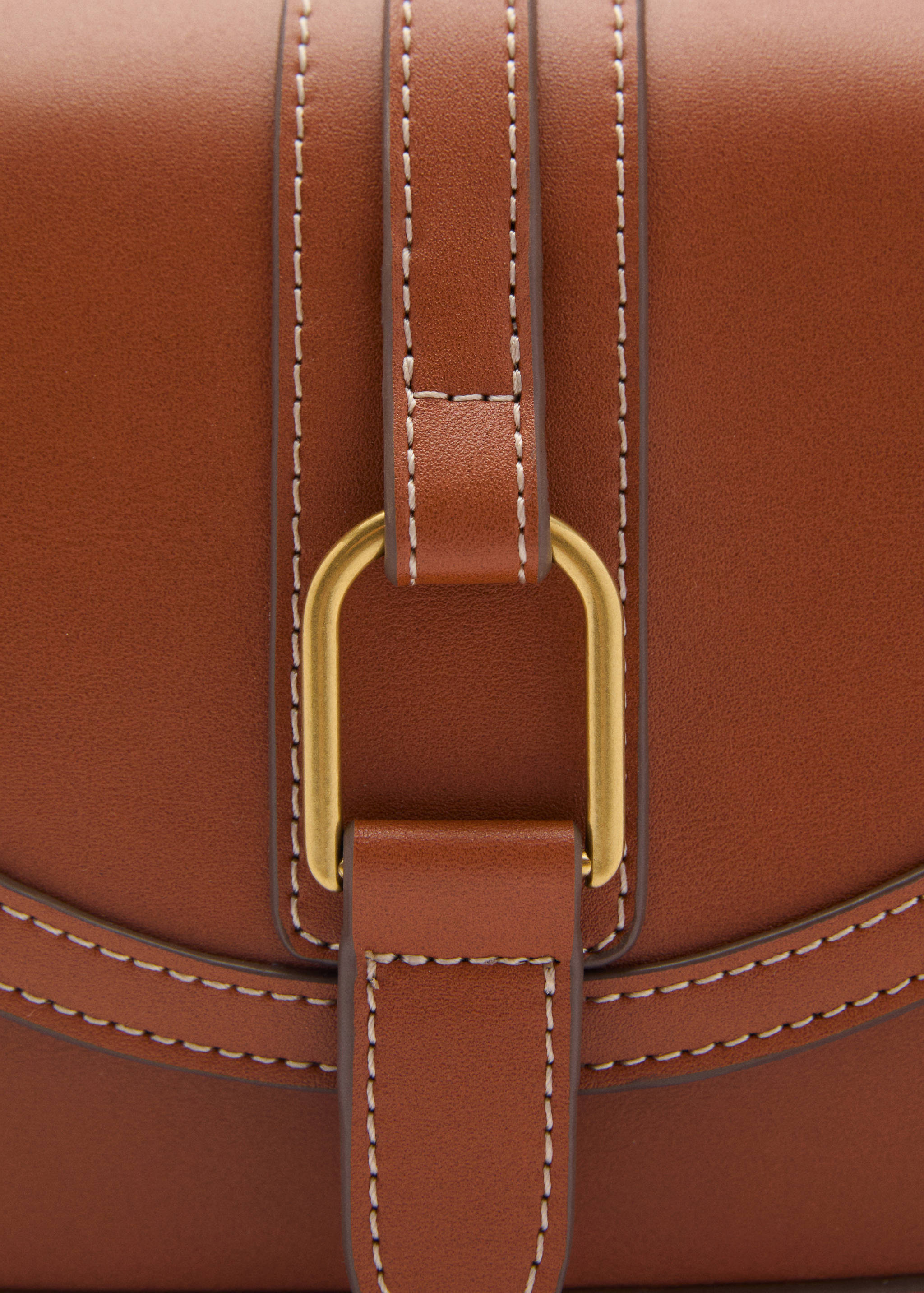 Faux-leather shoulder bag with buckle - Details of the article 1