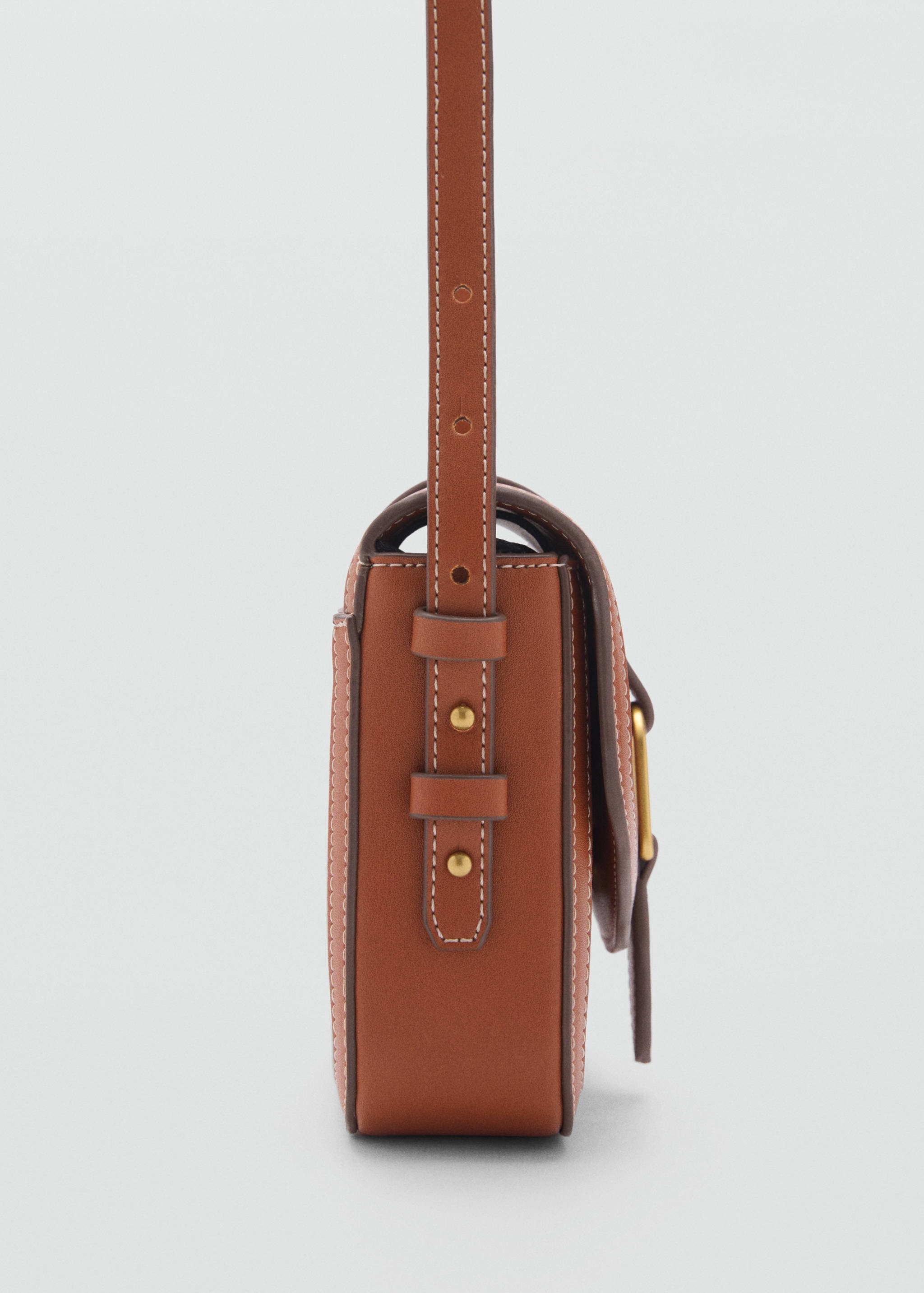 Faux-leather shoulder bag with buckle - Details of the article 2