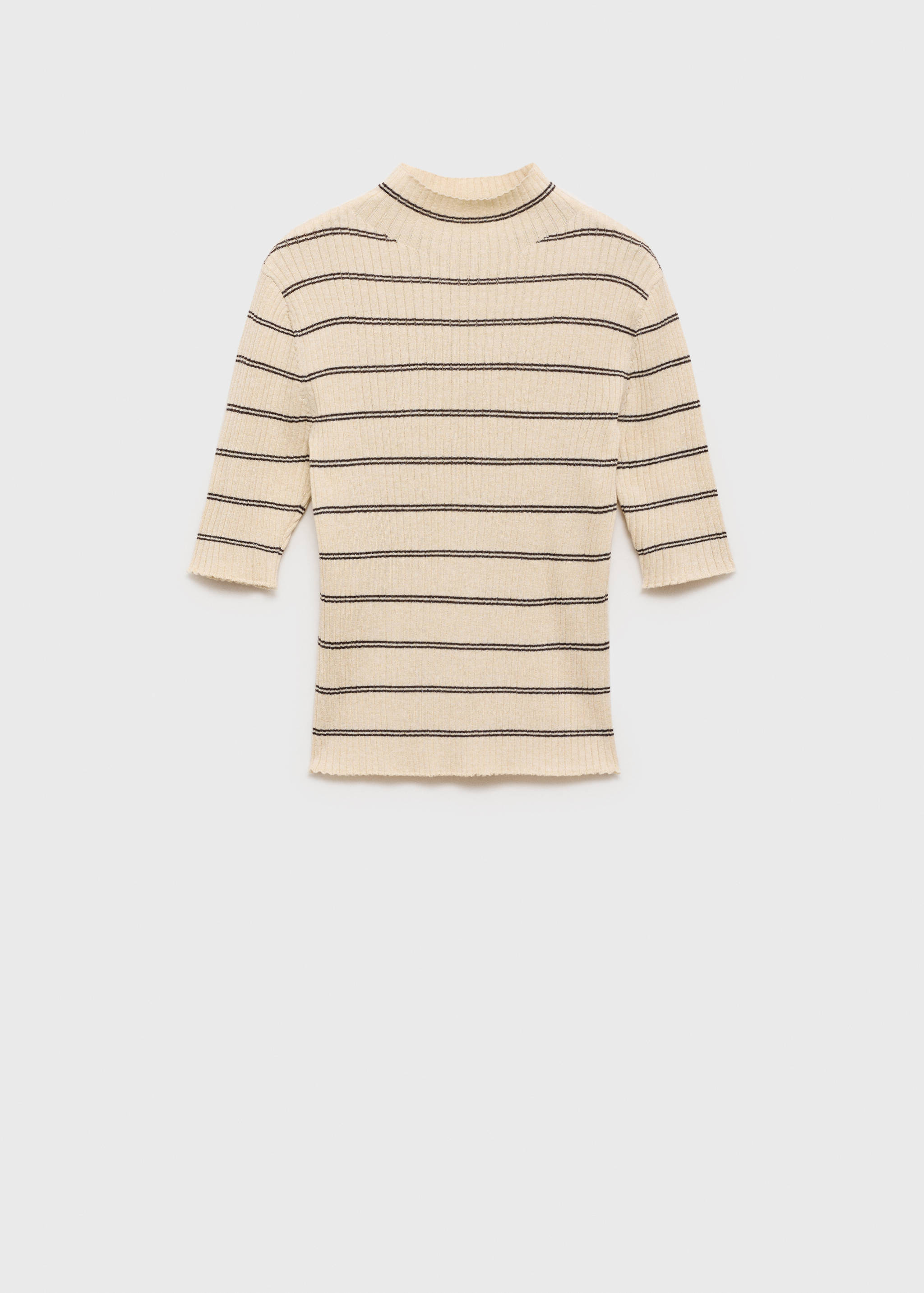 Pull-over maille côtelée col montant - Article sans modèle