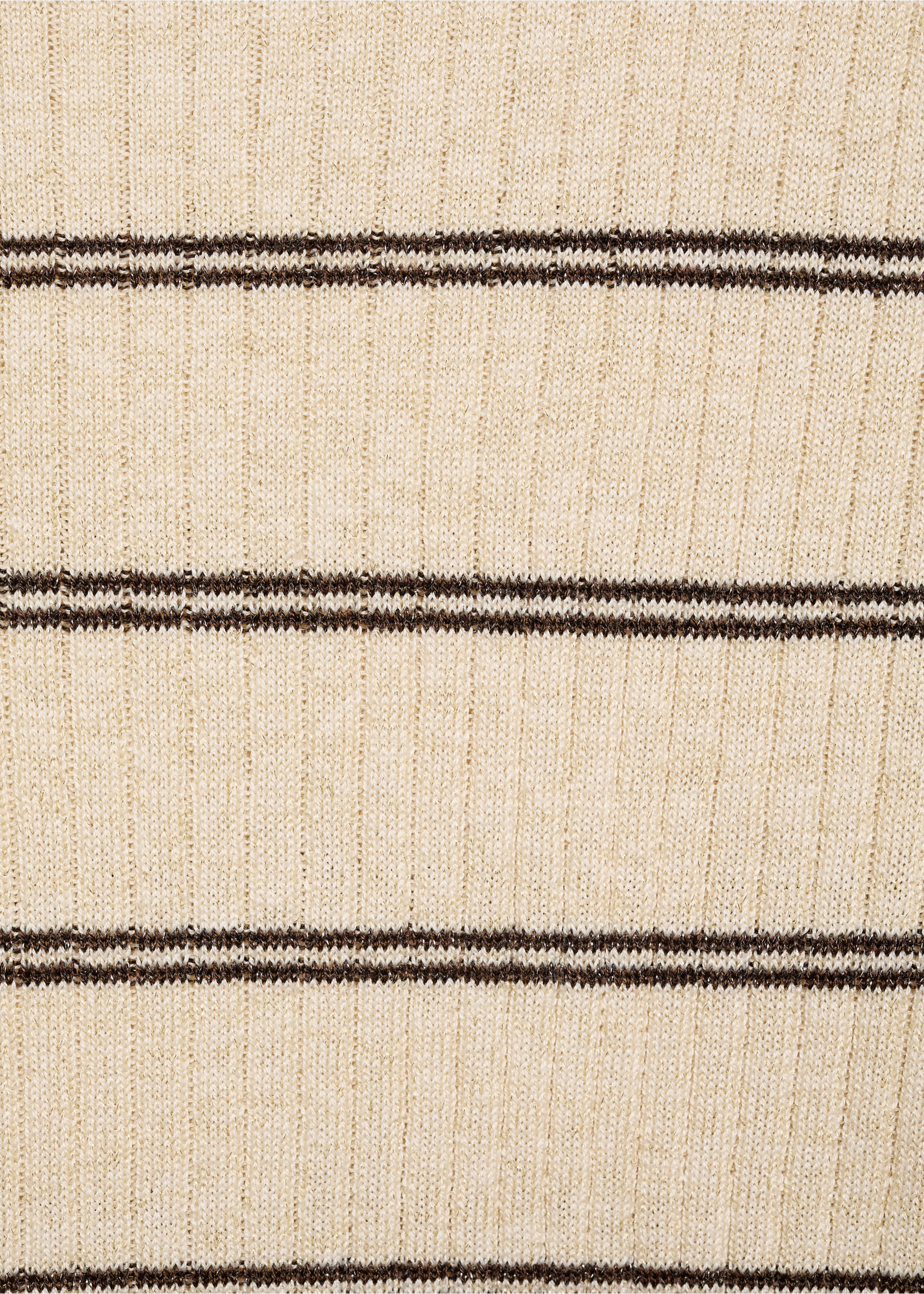 Pull-over maille côtelée col montant - Détail de l'article 8, Marron moyen. Ref: 87025751-00.