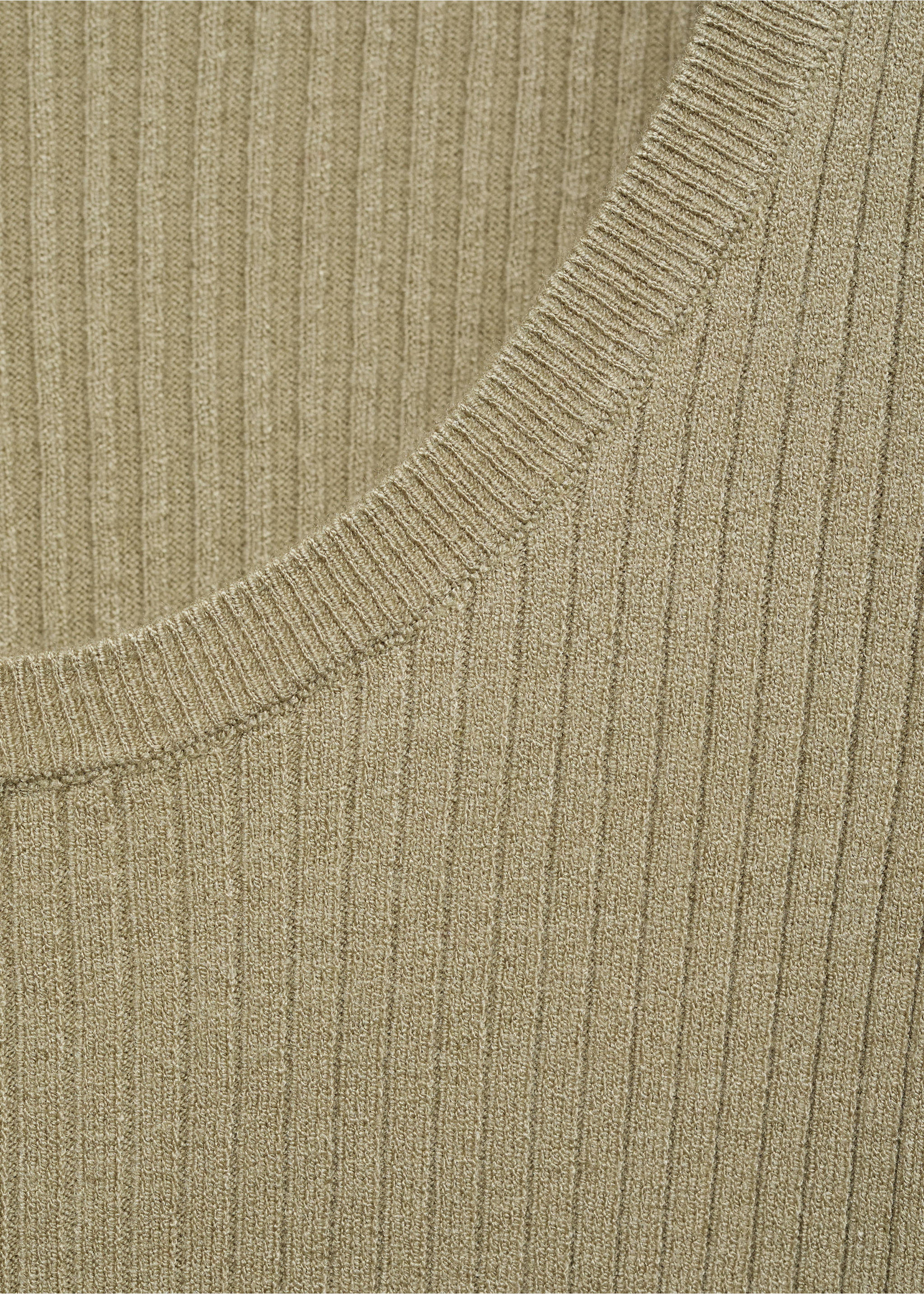Jersey punto canalé - Detalle del artículo 8, Khaki. Ref: 87025753-00.