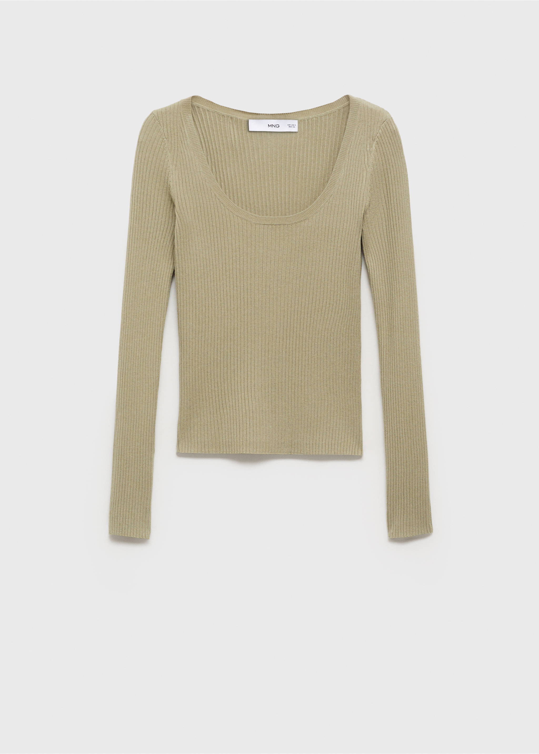 Jersey punto canalé - Artículo sin modelo, Khaki. Ref: 87025753-00.