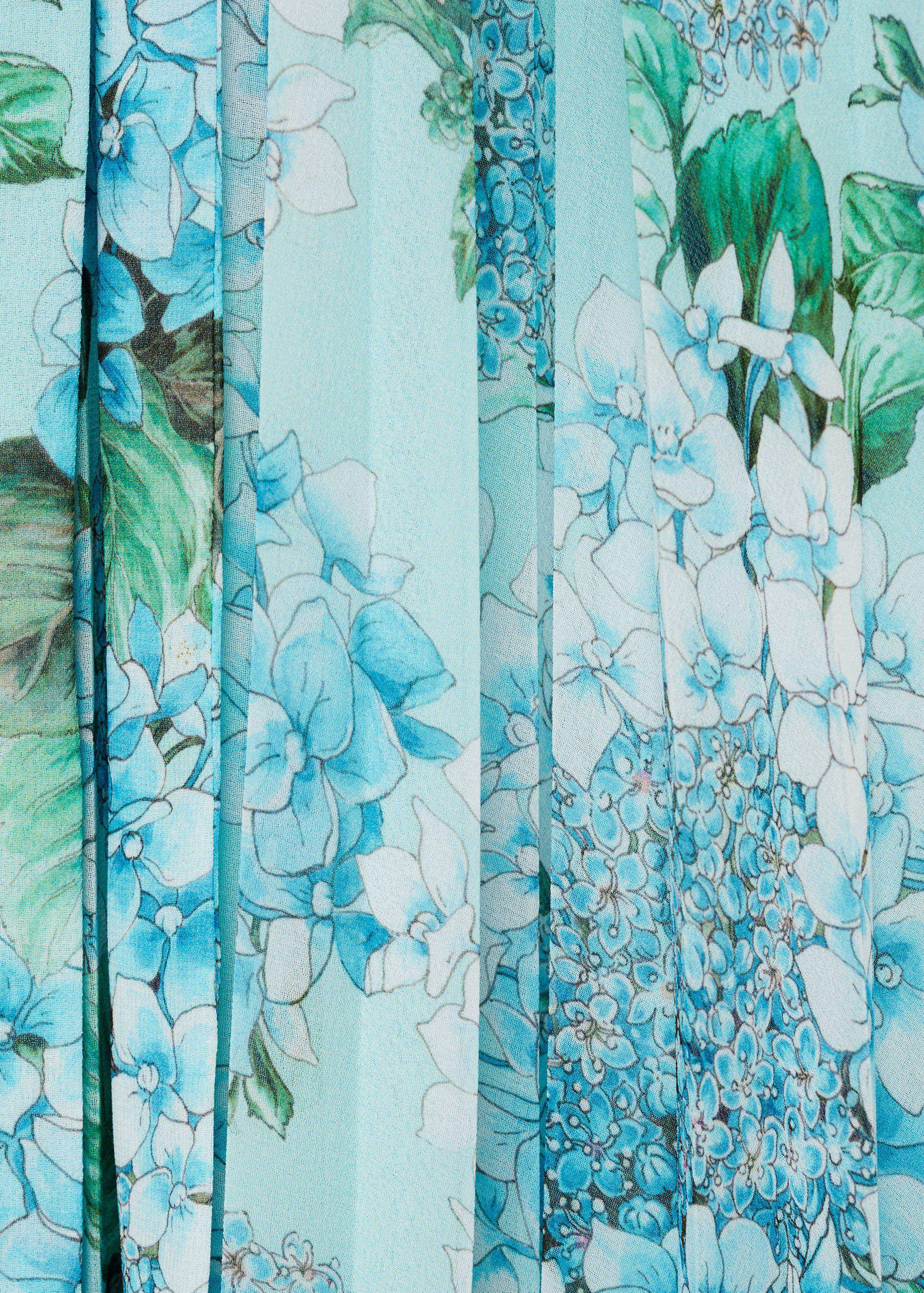 فستان مطويّ بطبعة زهور - تفاصيل المنتج 0