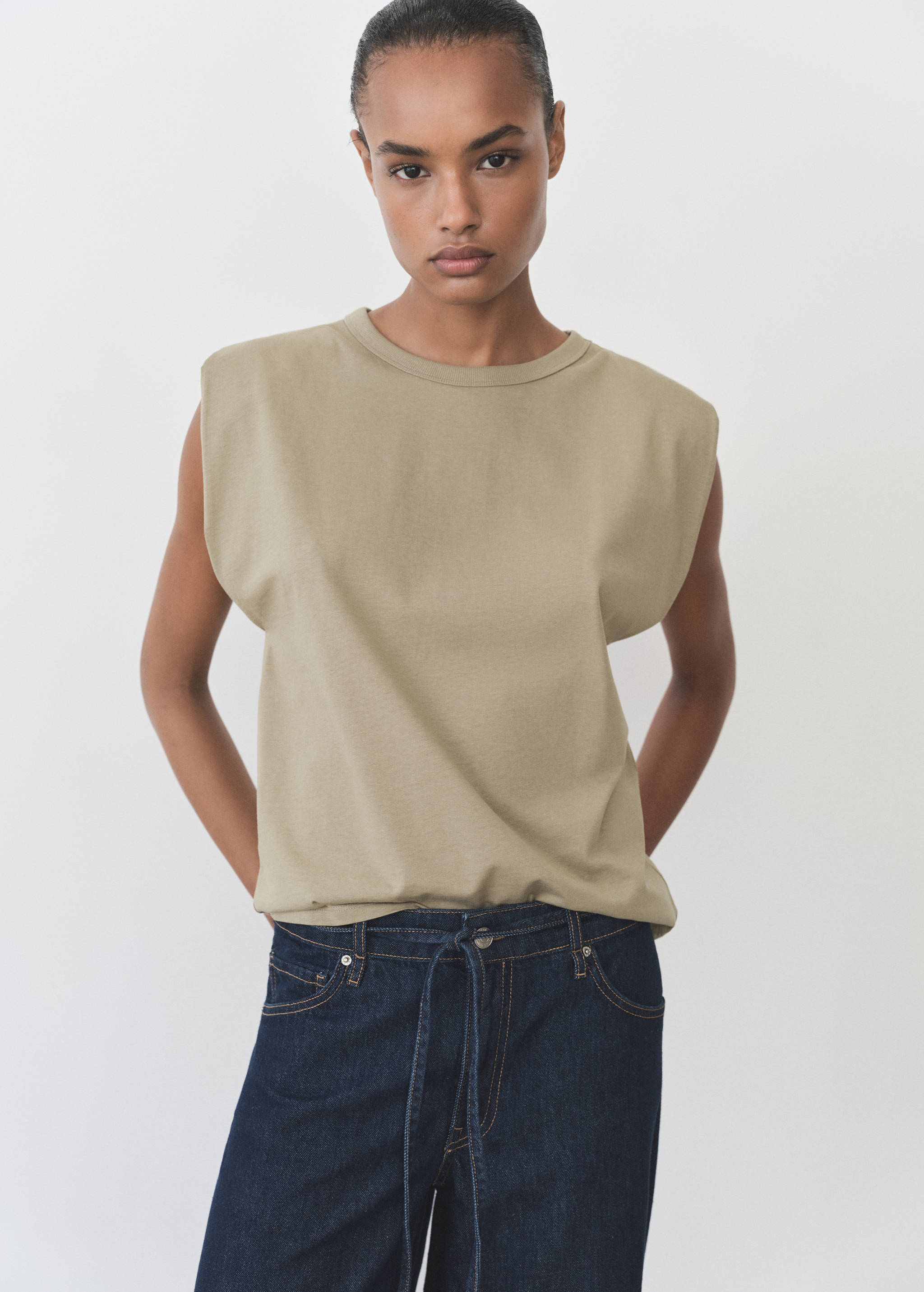 Short-sleeved cotton t-shirt - Medium plane