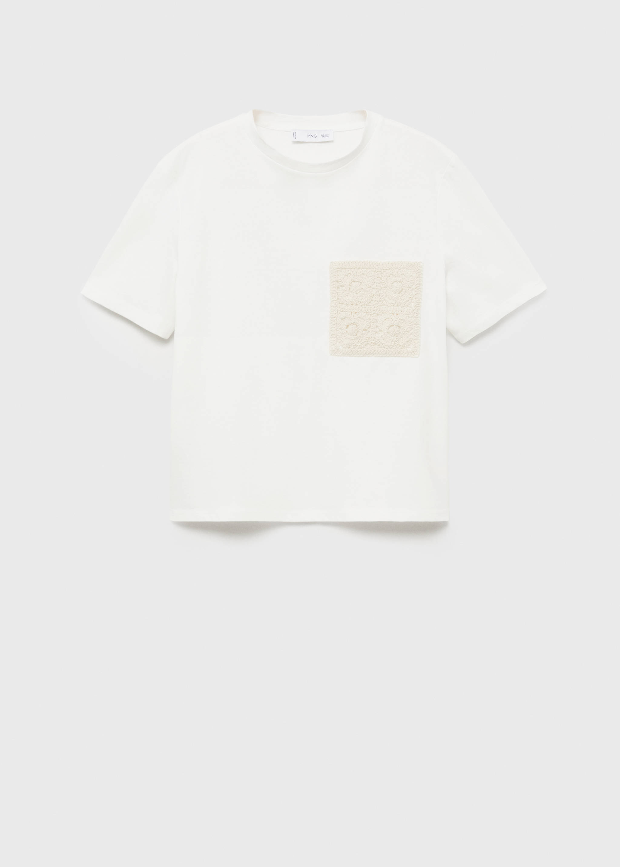 T-shirt manches courtes poche en crochet - Article sans modèle