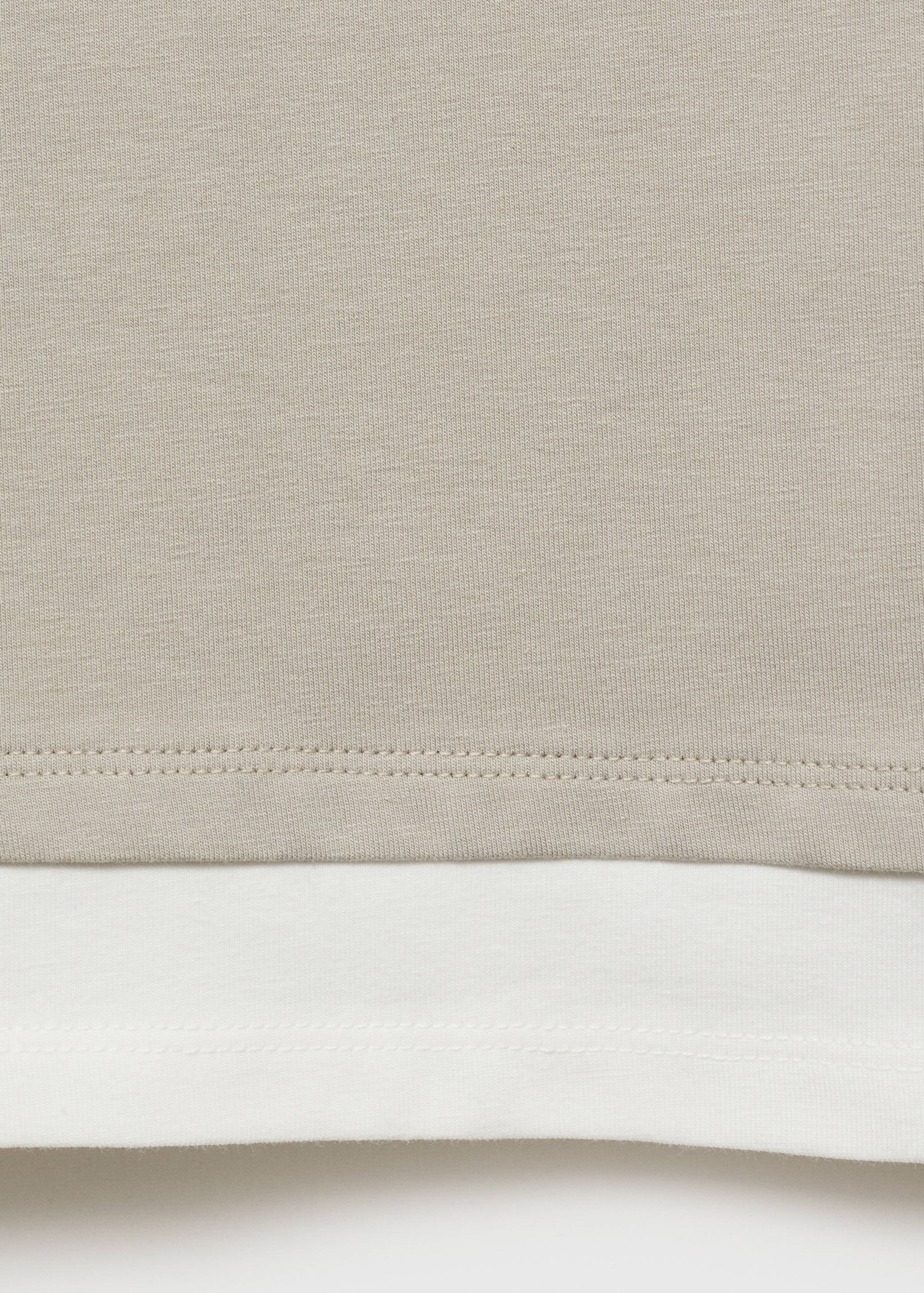 Contrasting cotton-blend T-shirt - Details of the article 0