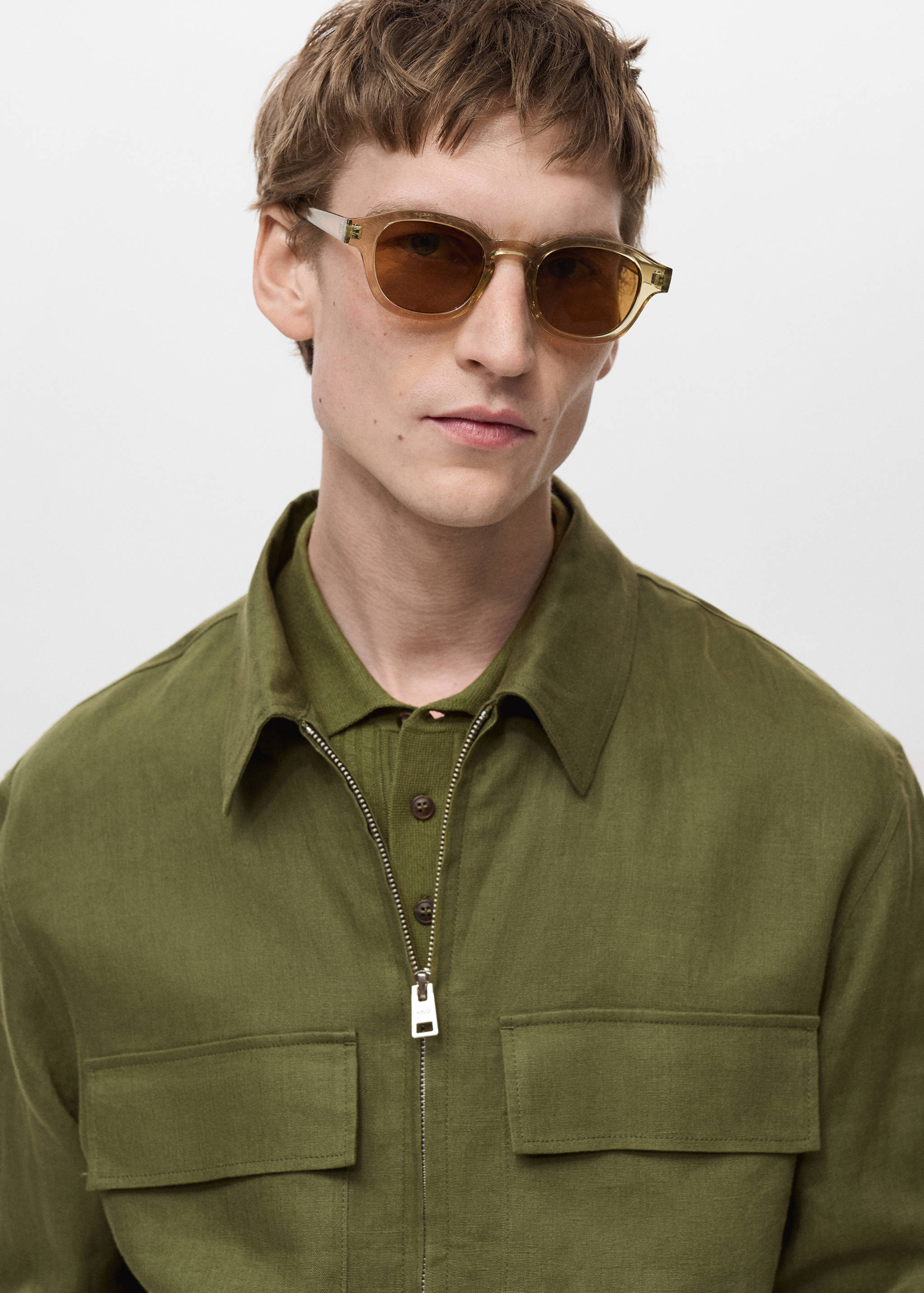 100% linen jacket with pockets - Details of the article 1